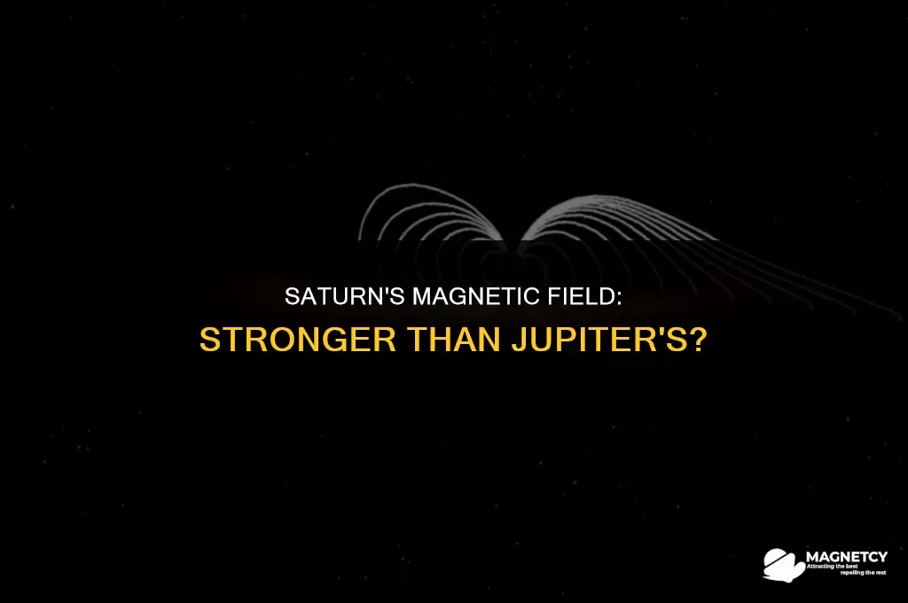 does saturn have a strong magnetic field than jupier