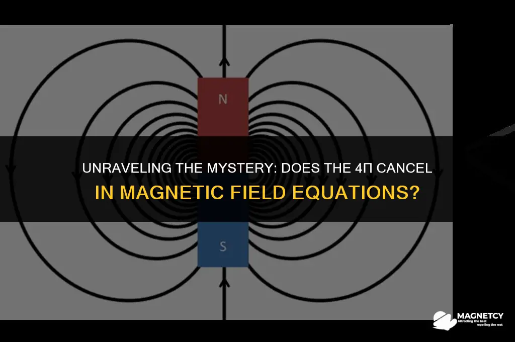 does the 4pi cancl in the magnetic field equation