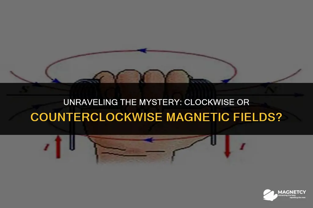 does the magnetic field go clockwise or counterclockwise