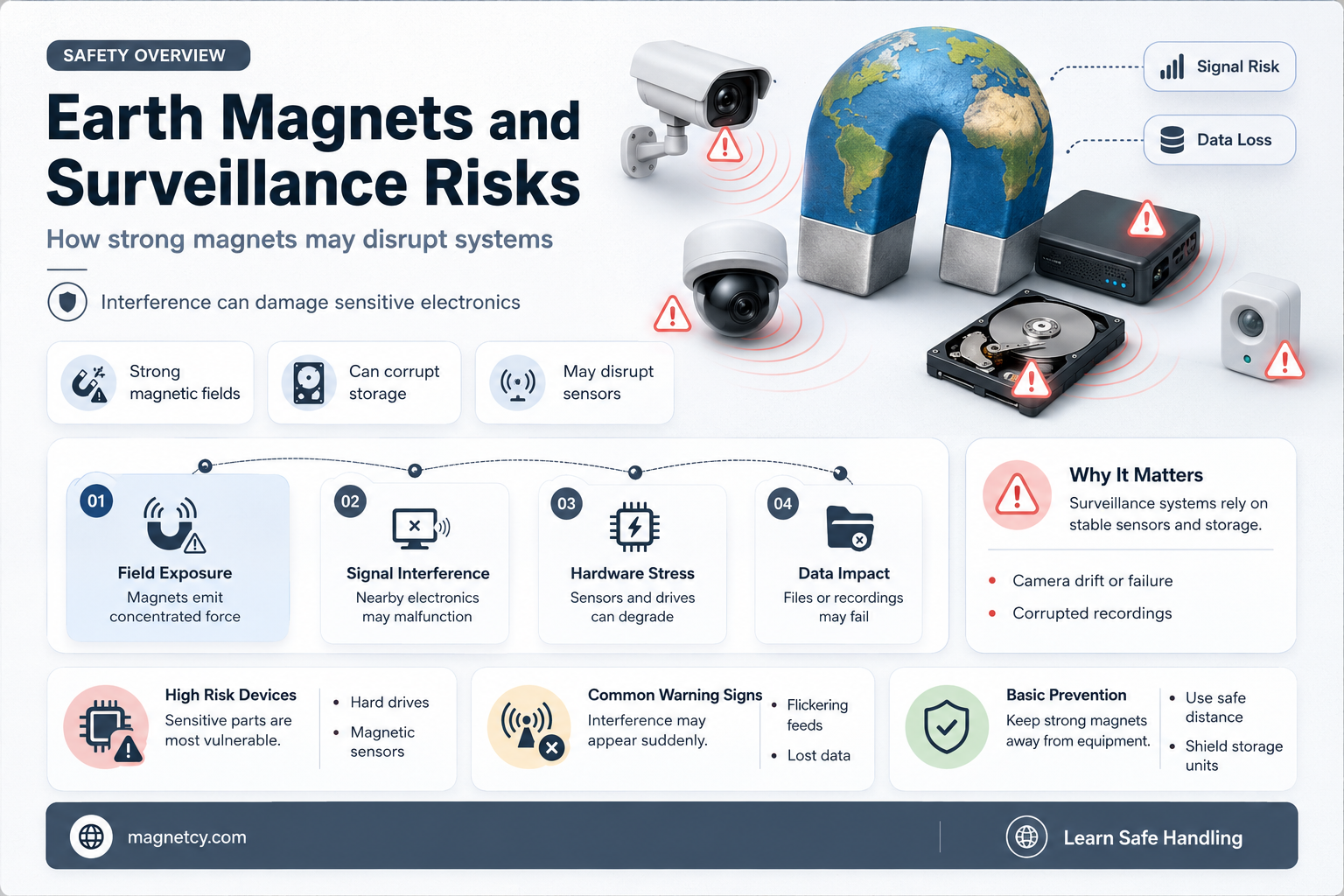 can a earth magnet damage surveillance