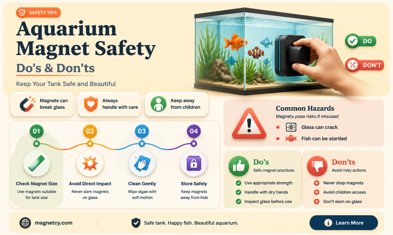are magnets safe to put in an aquarium