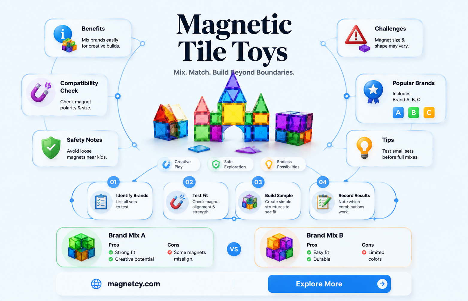 are magnetic tile toys compatible from brand to brand