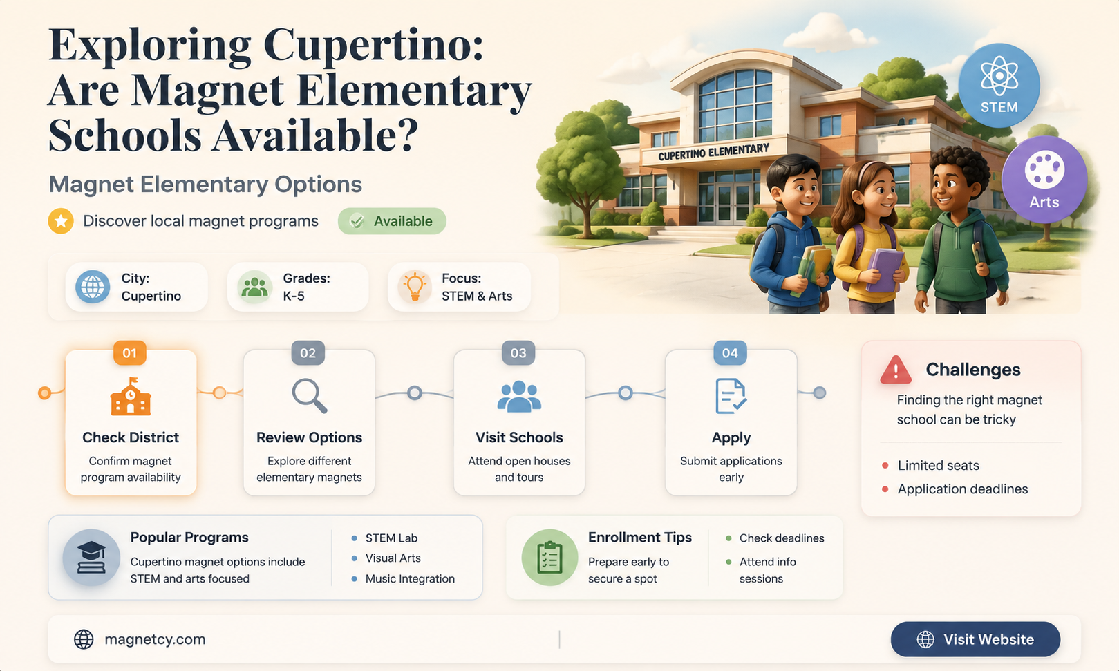 are there magnet elementary schools in cupertino