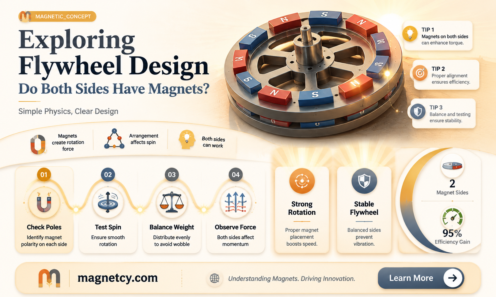 are their magnets on both sides of flywheel