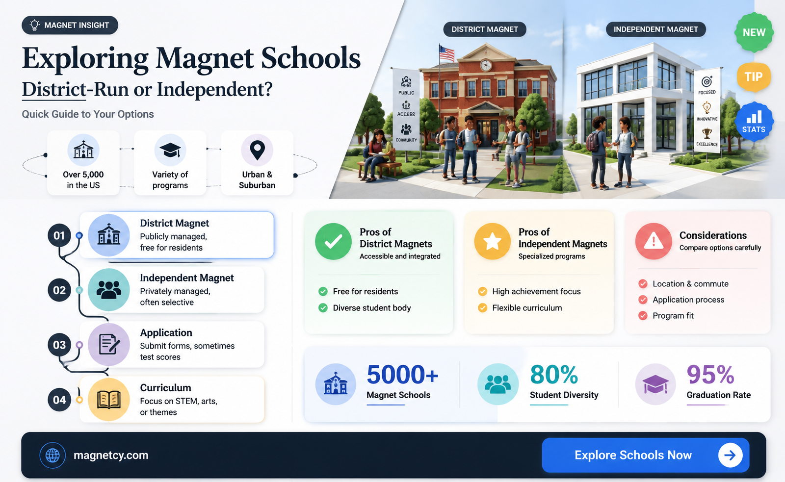 are magnet schools run by the school district