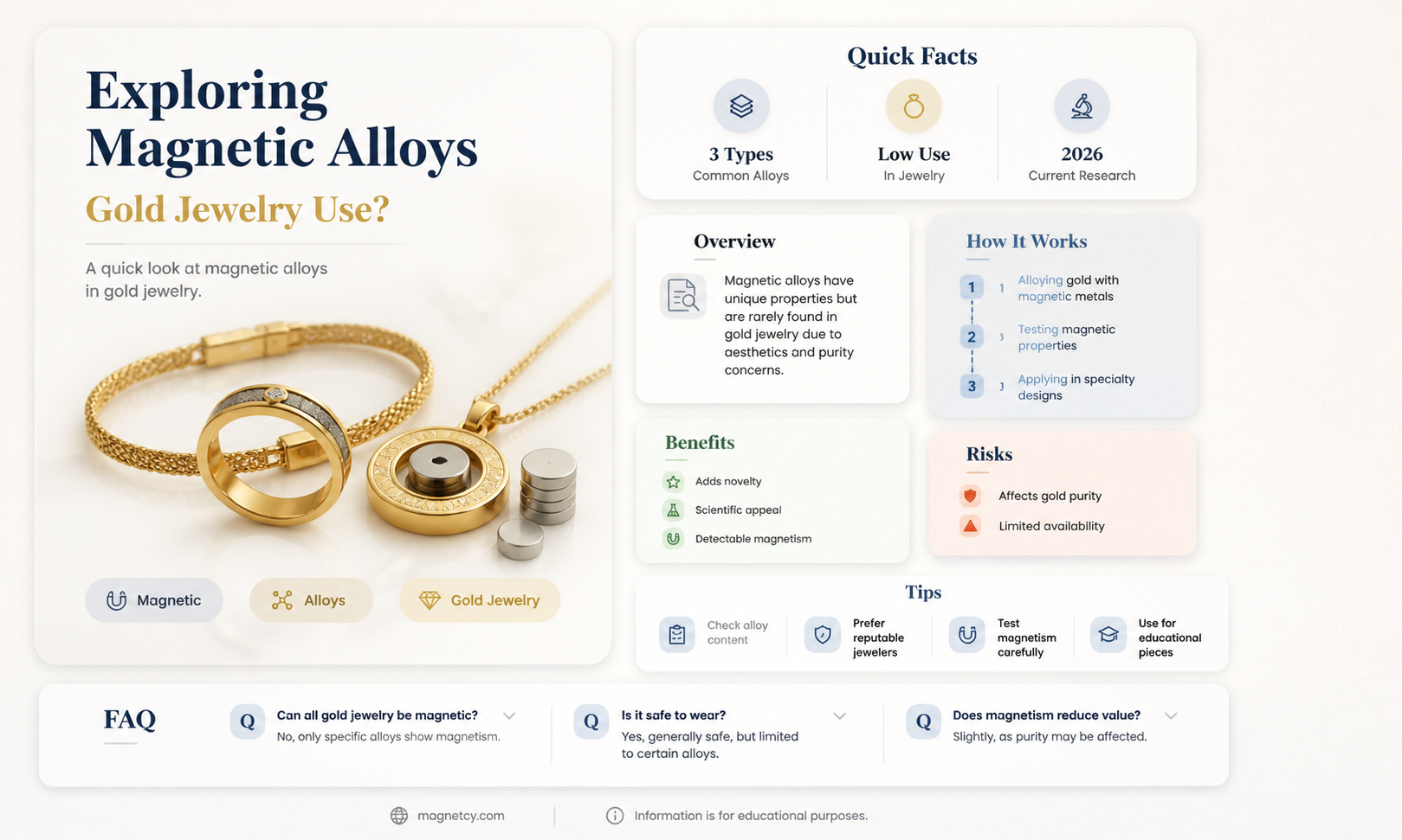 are magnetic alloys used in gold