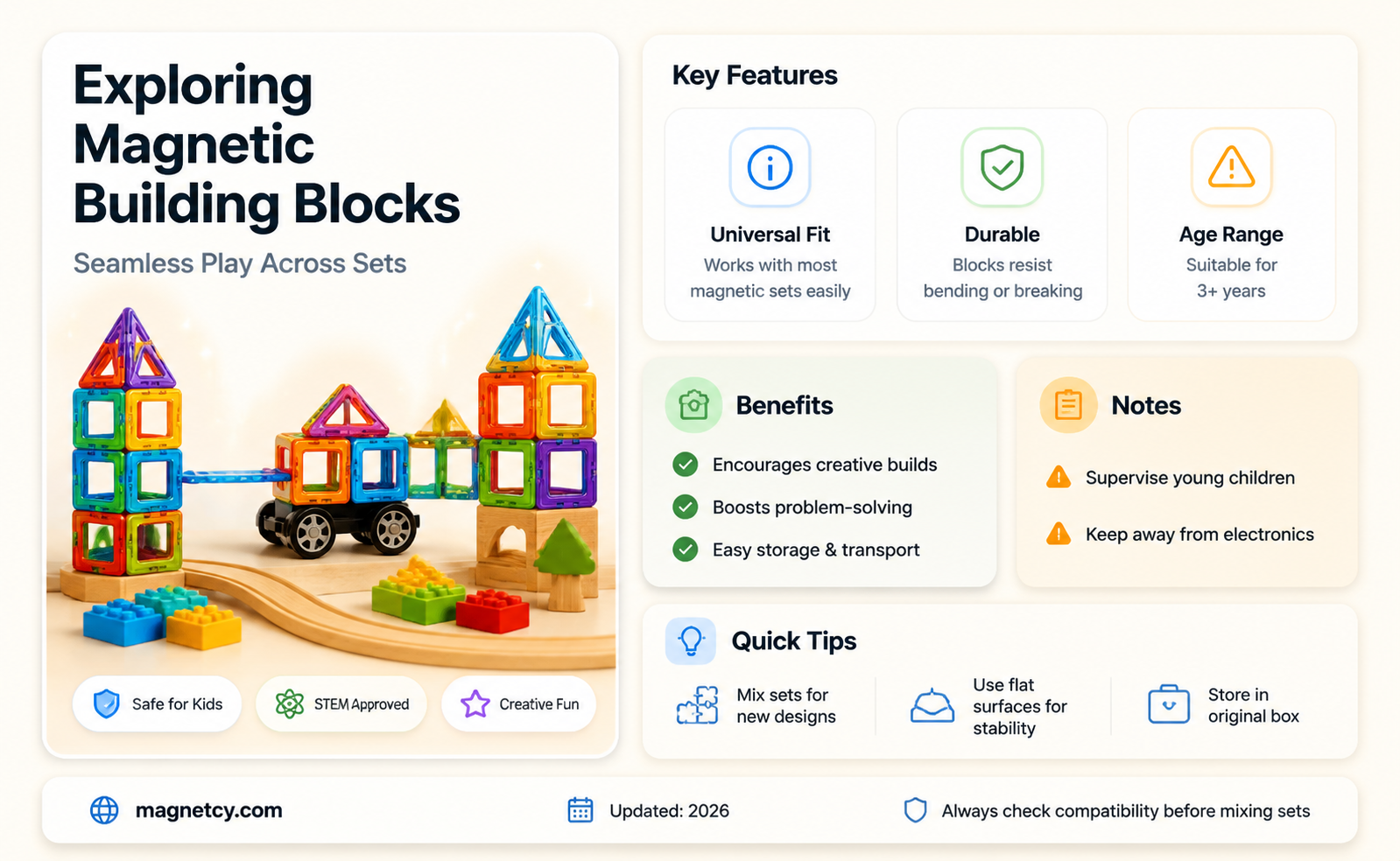 are magnetic building blocks compatable with other magnetic sets
