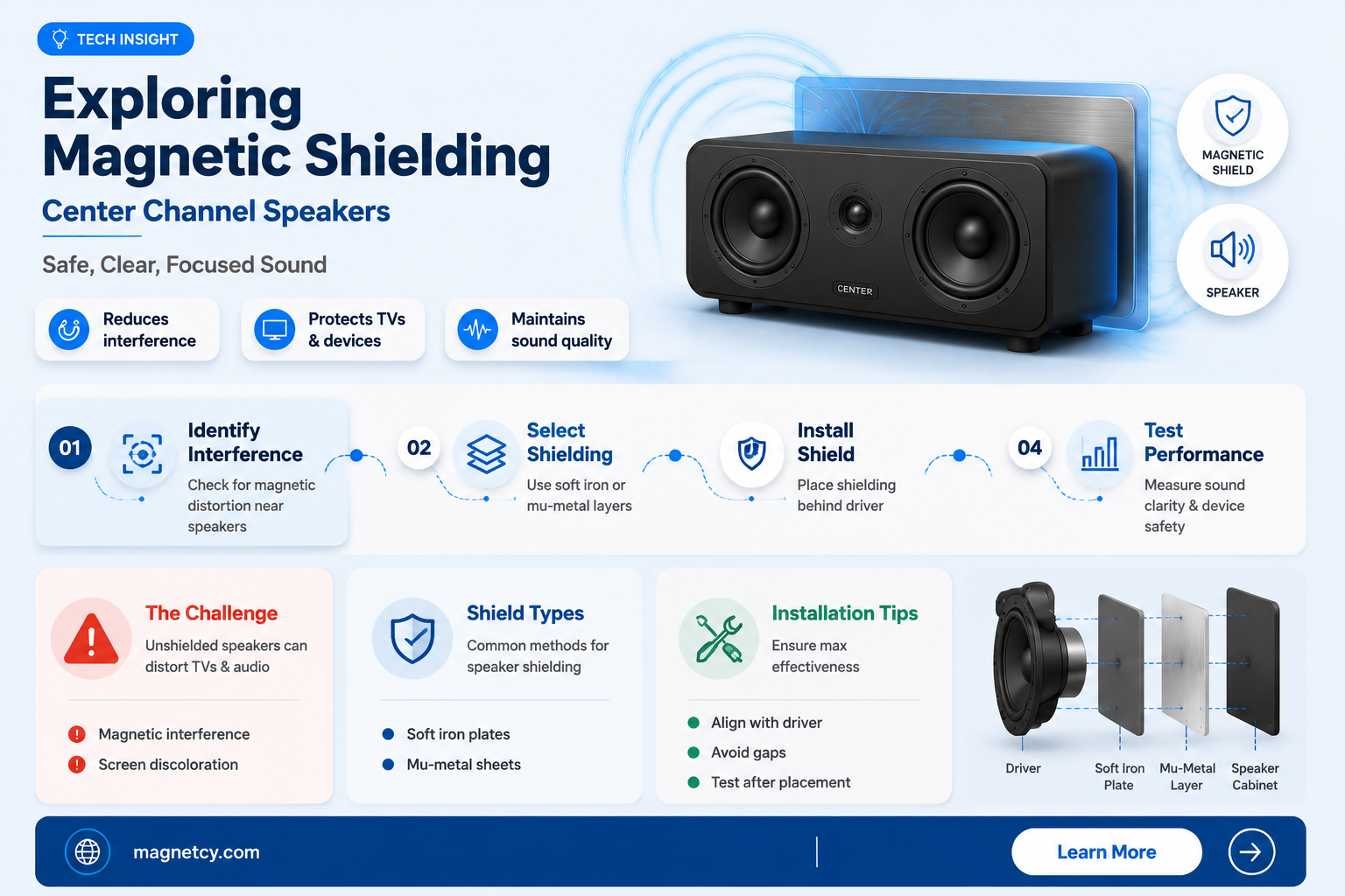 are new center channel home speakers magnetically shielded