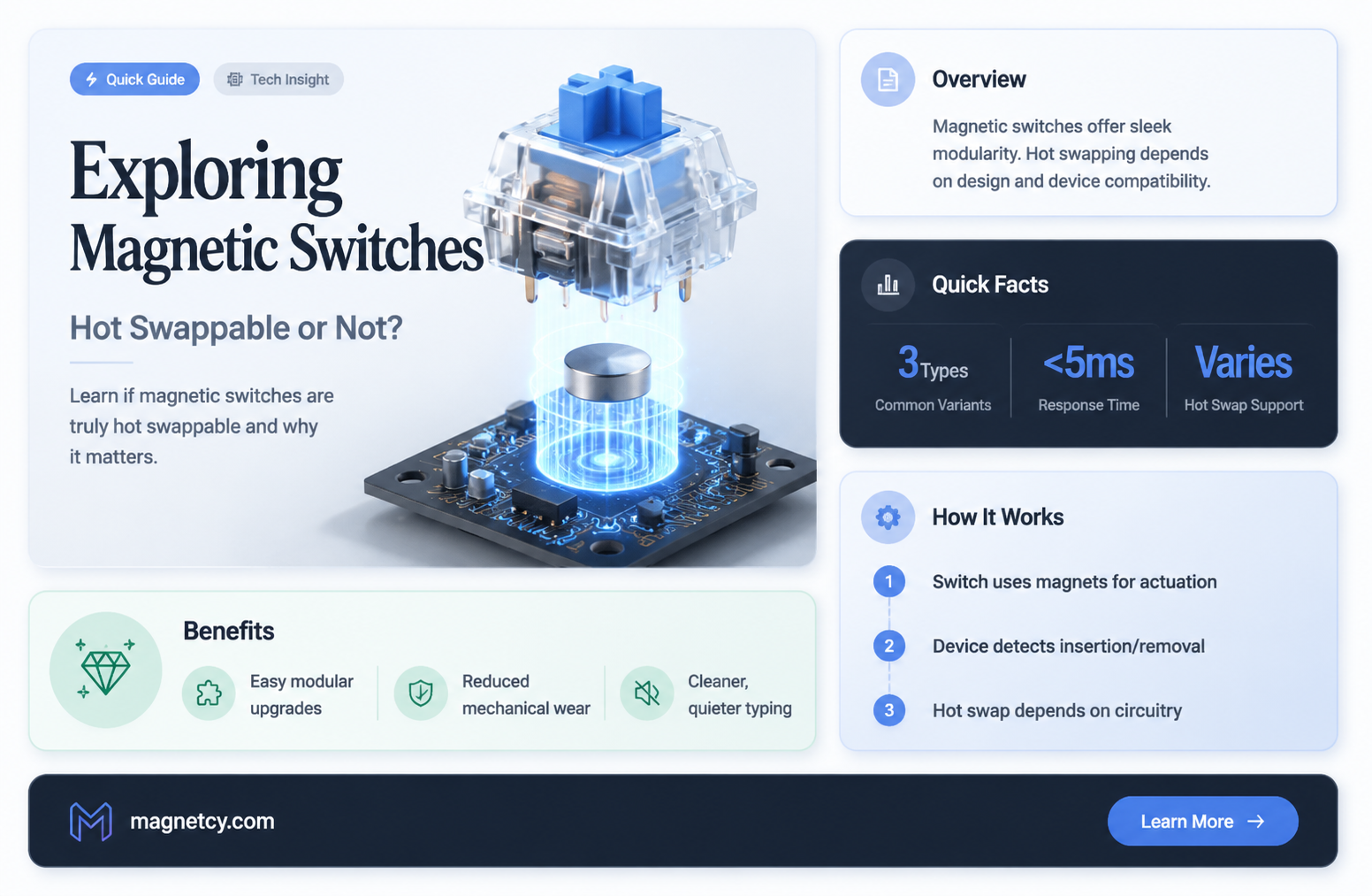 are magnetic swithces compatible with most hot swappable