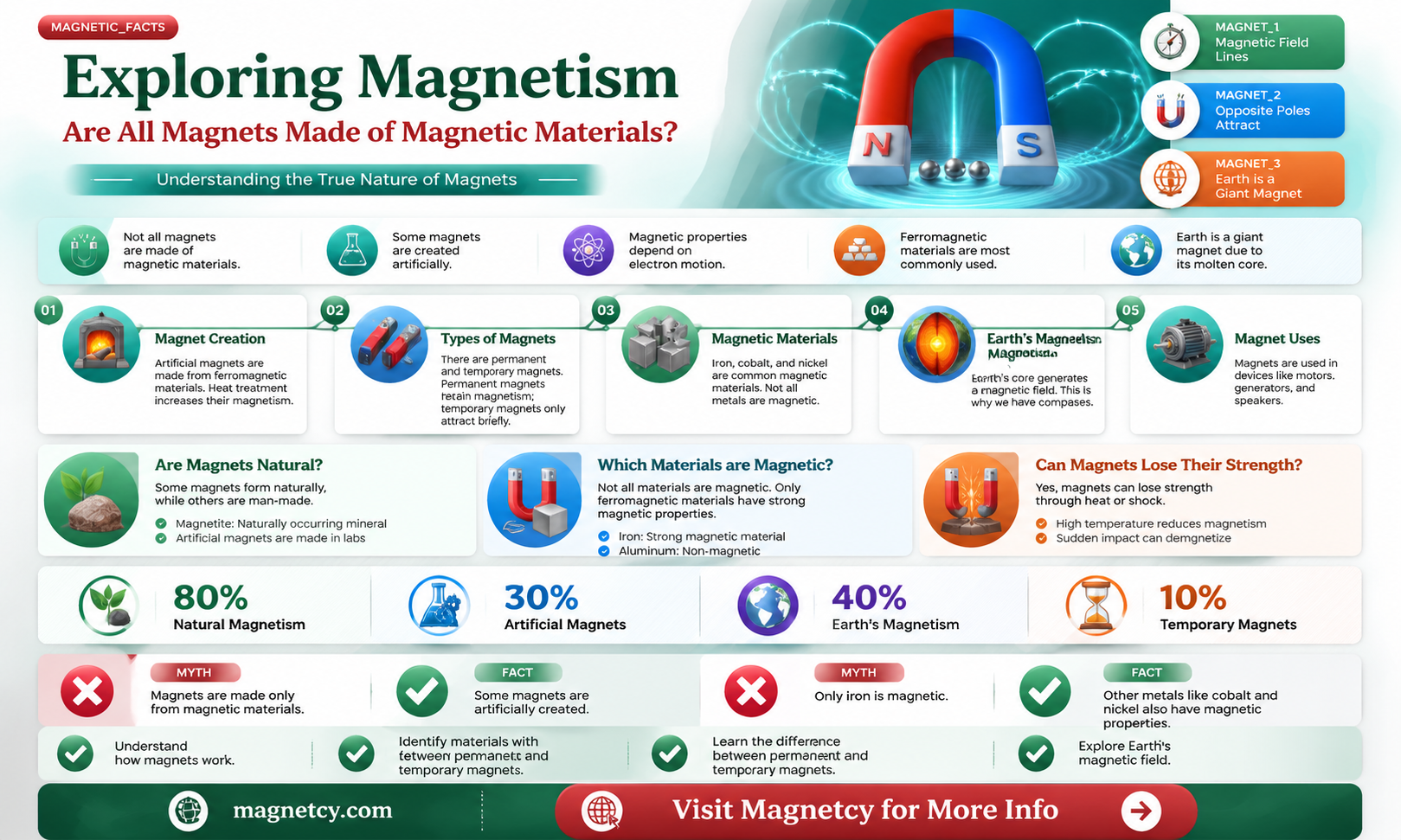 are all magnets made of magnetic materials