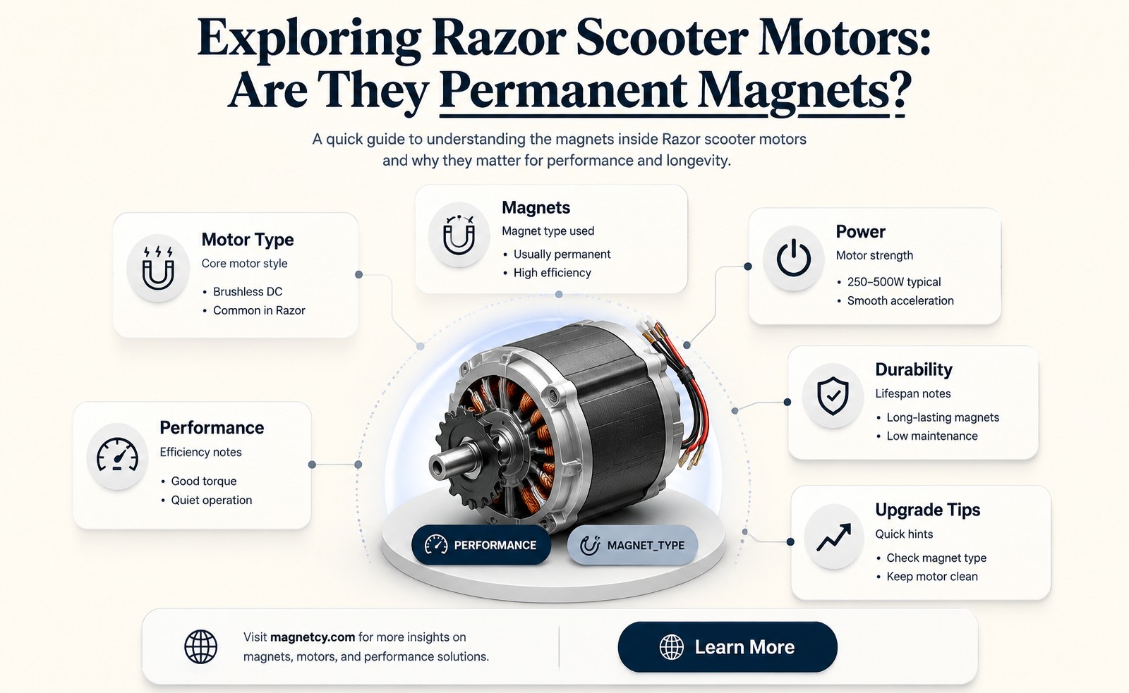 are the razor scooter motors permanent magnets