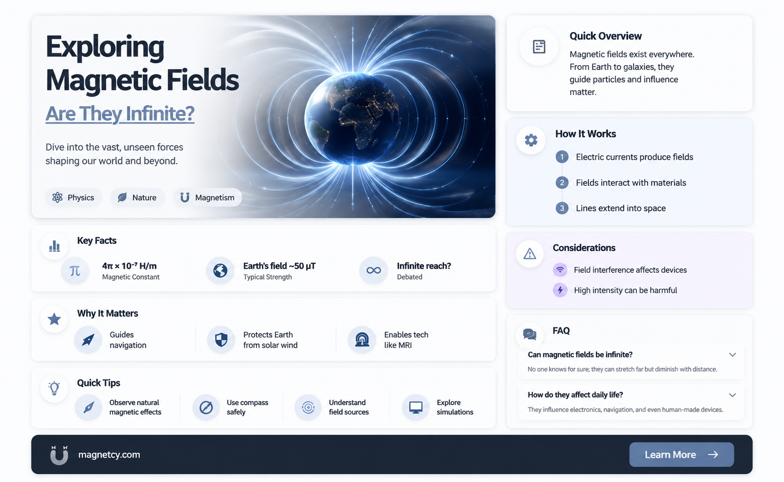 are magnetic fields infinite