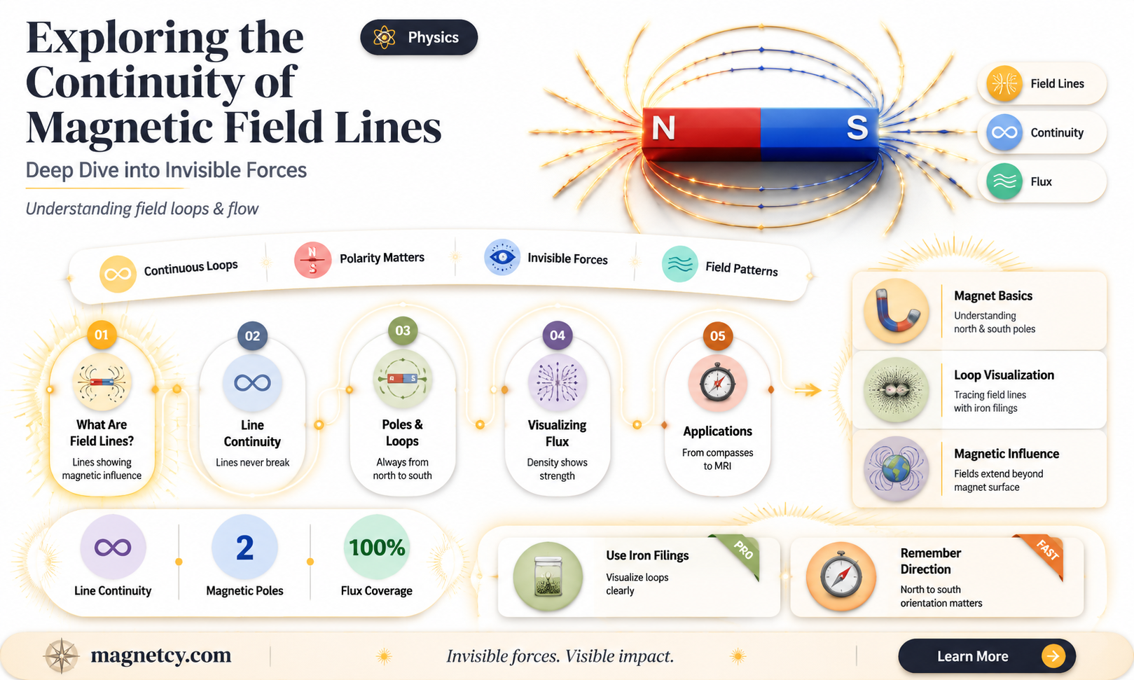are magnetic field lines continuous