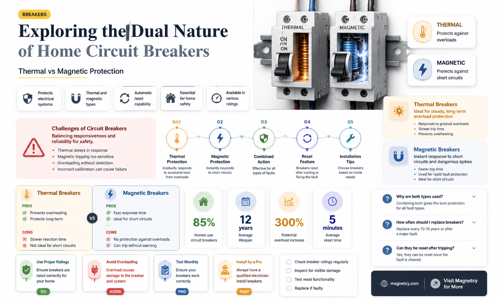 are home circuit breakers thermal and magnetic