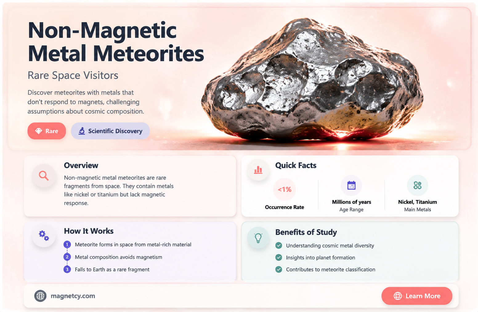 are there metal meteorites that have no magnetic property