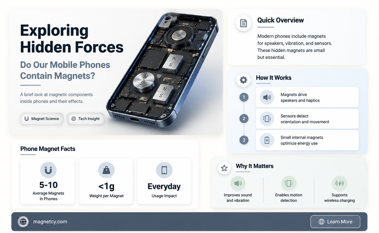 are there magnets in our mobile phones