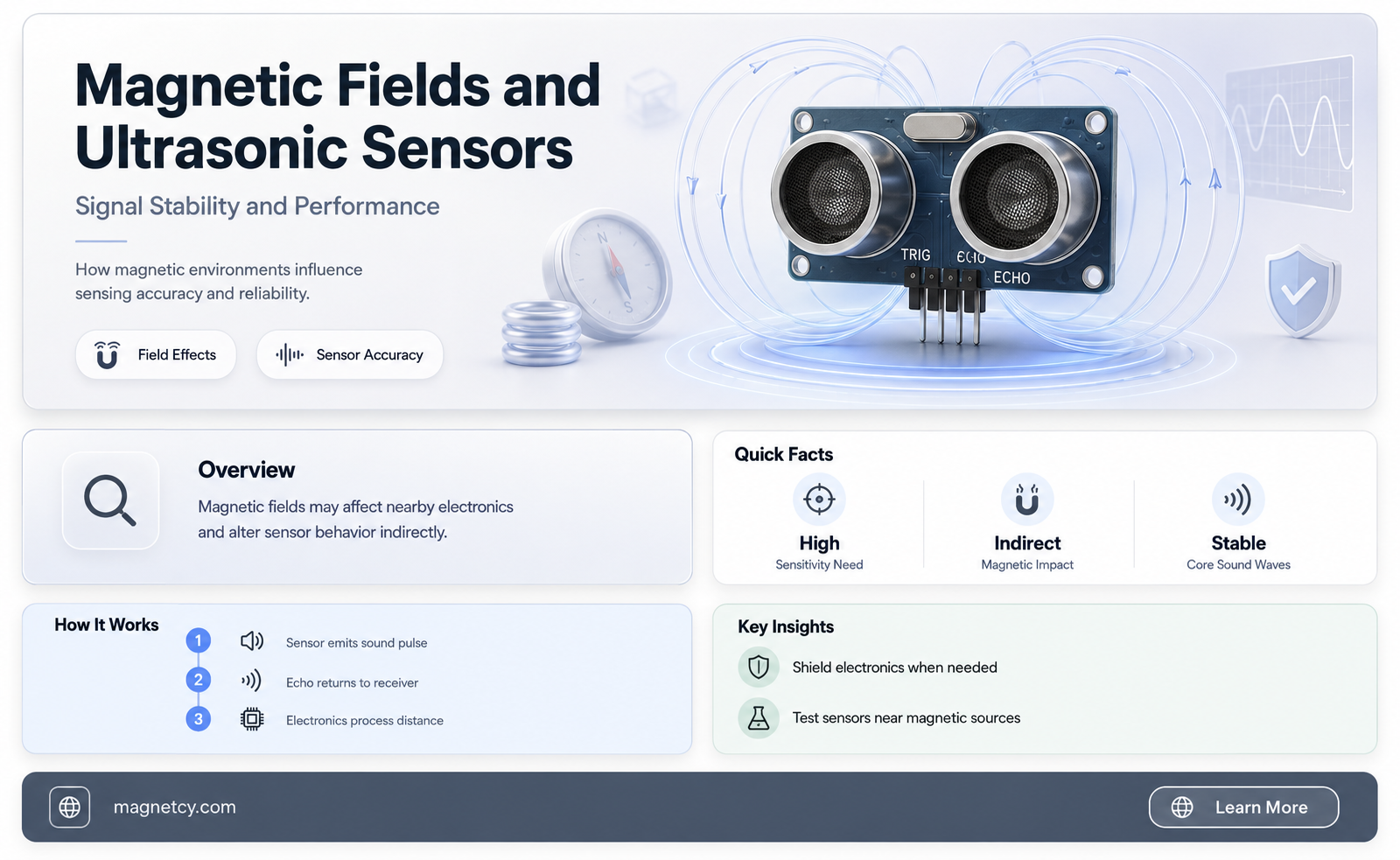 are ultrasonic sensors affected by magnetic fields