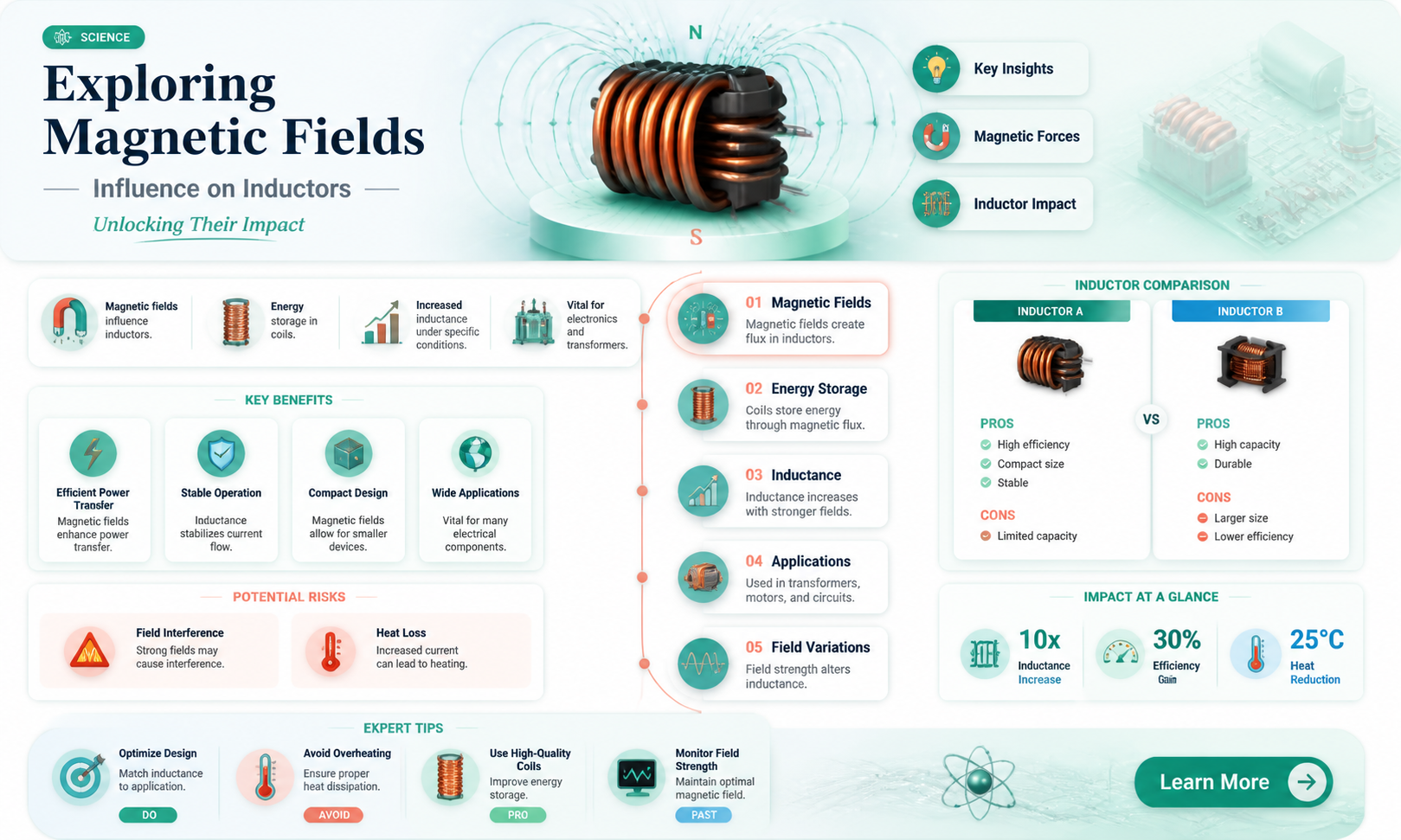 are inductors impacted by magnetic fields