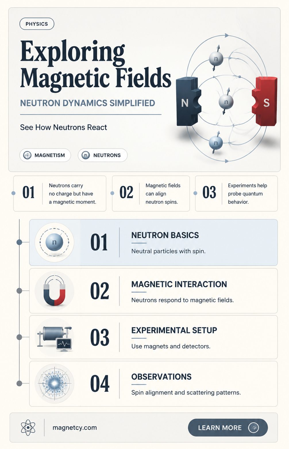 are neutrons affected by magnetic fields