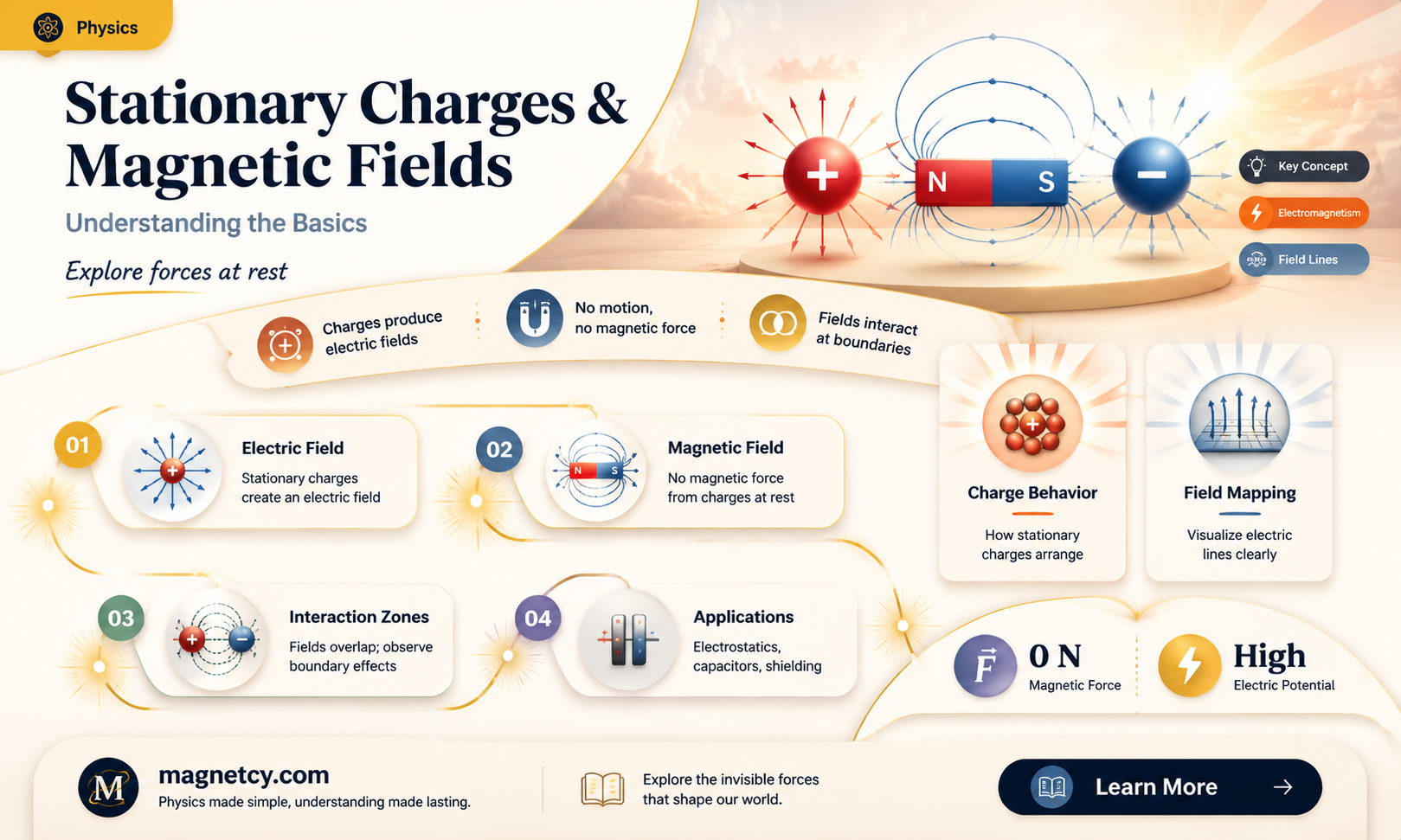 are stationary charges affected by a magnetic field