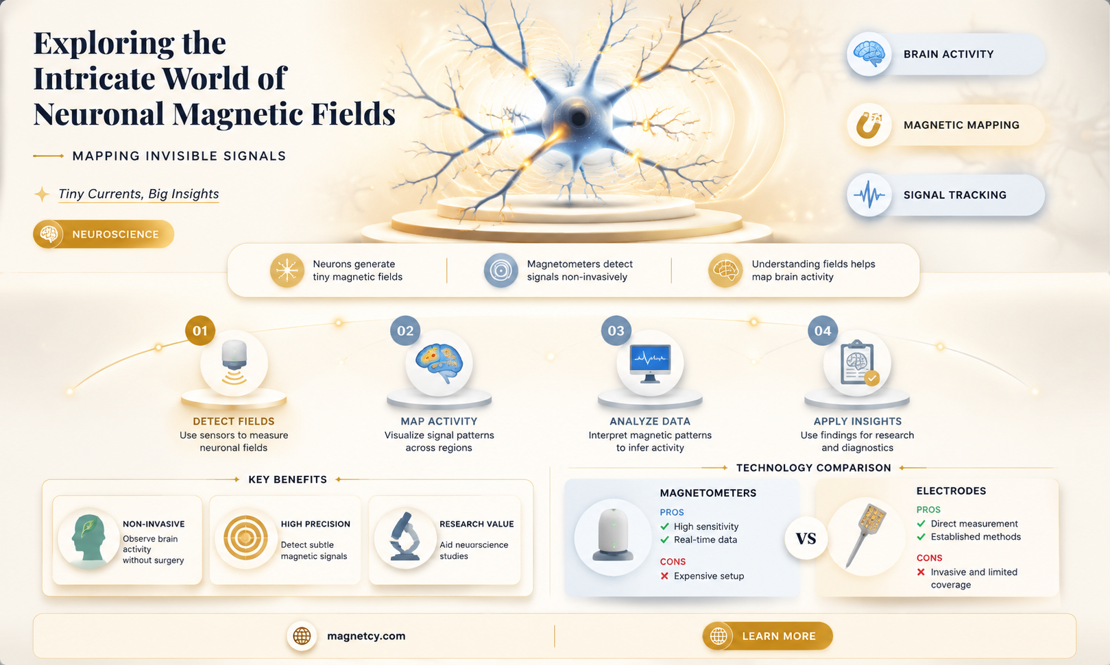 are there magnetic fields in neurons