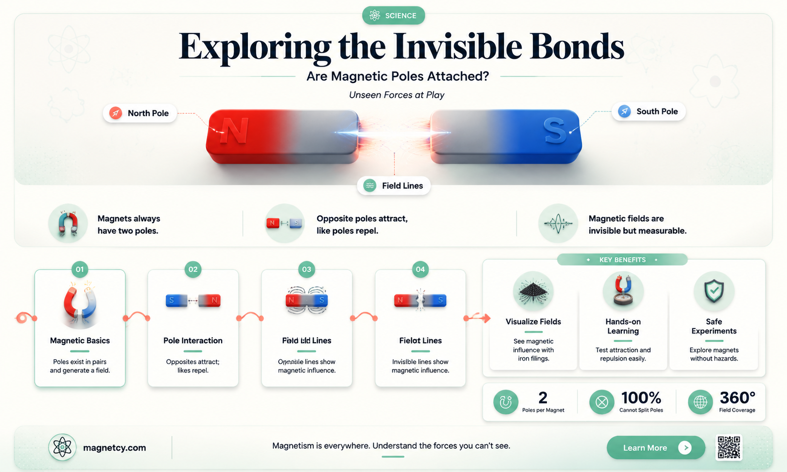 are magnetic poles attached to each other