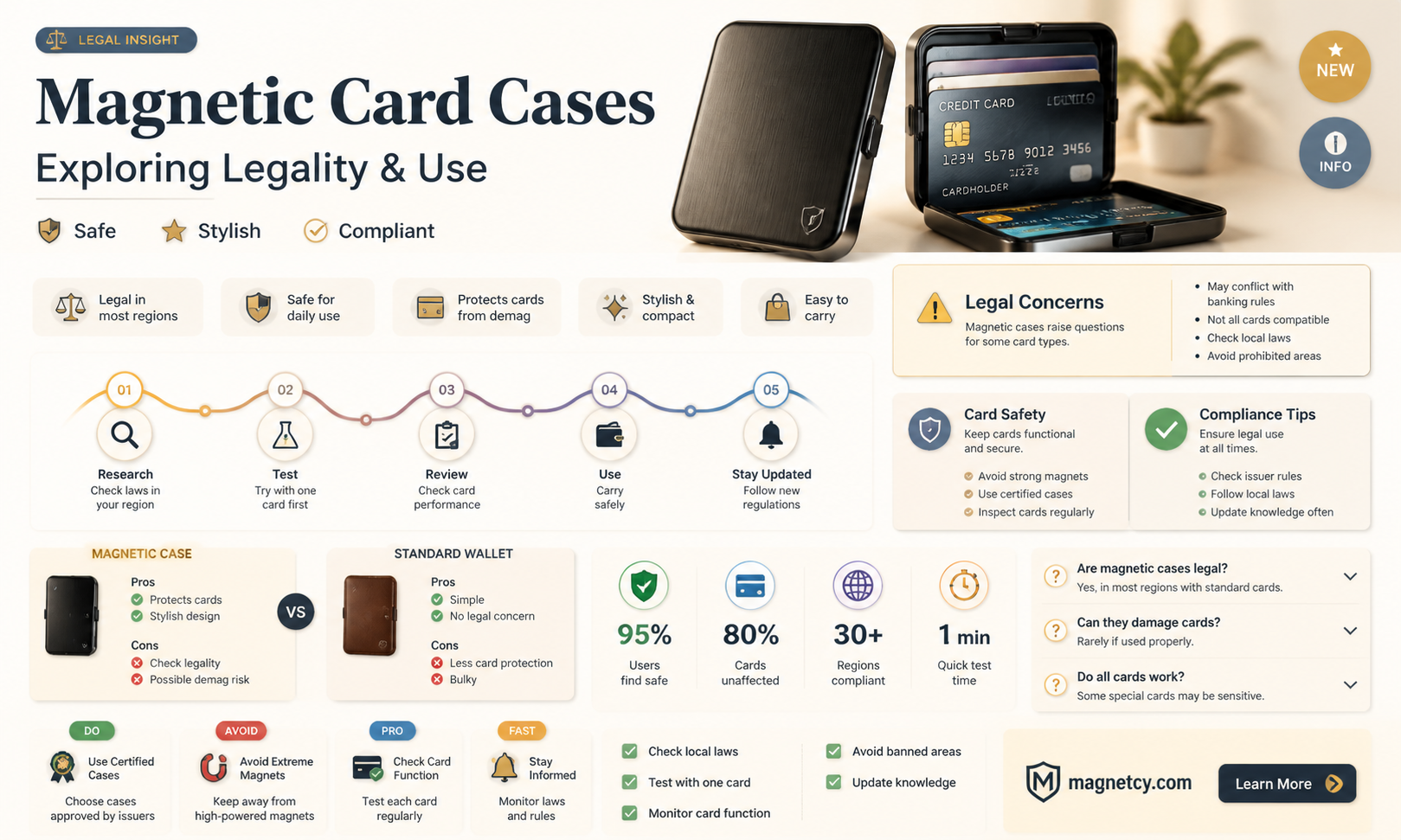 are magnetic cases legal for card lay