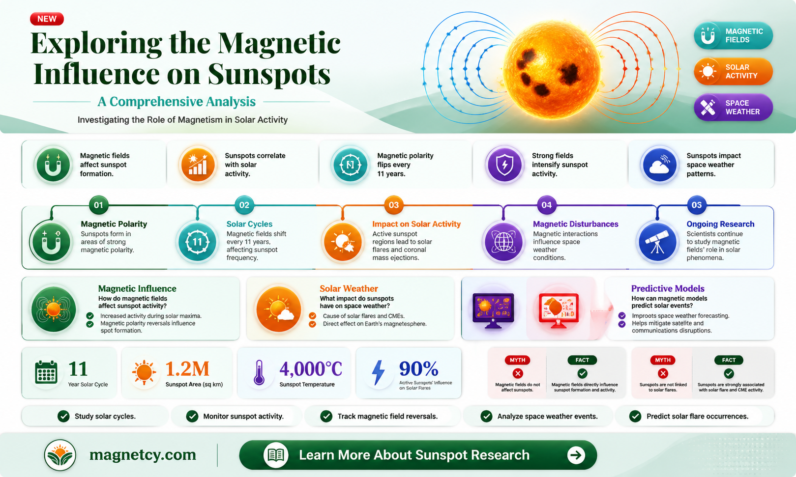 are all sunspots affected by magnetic fields