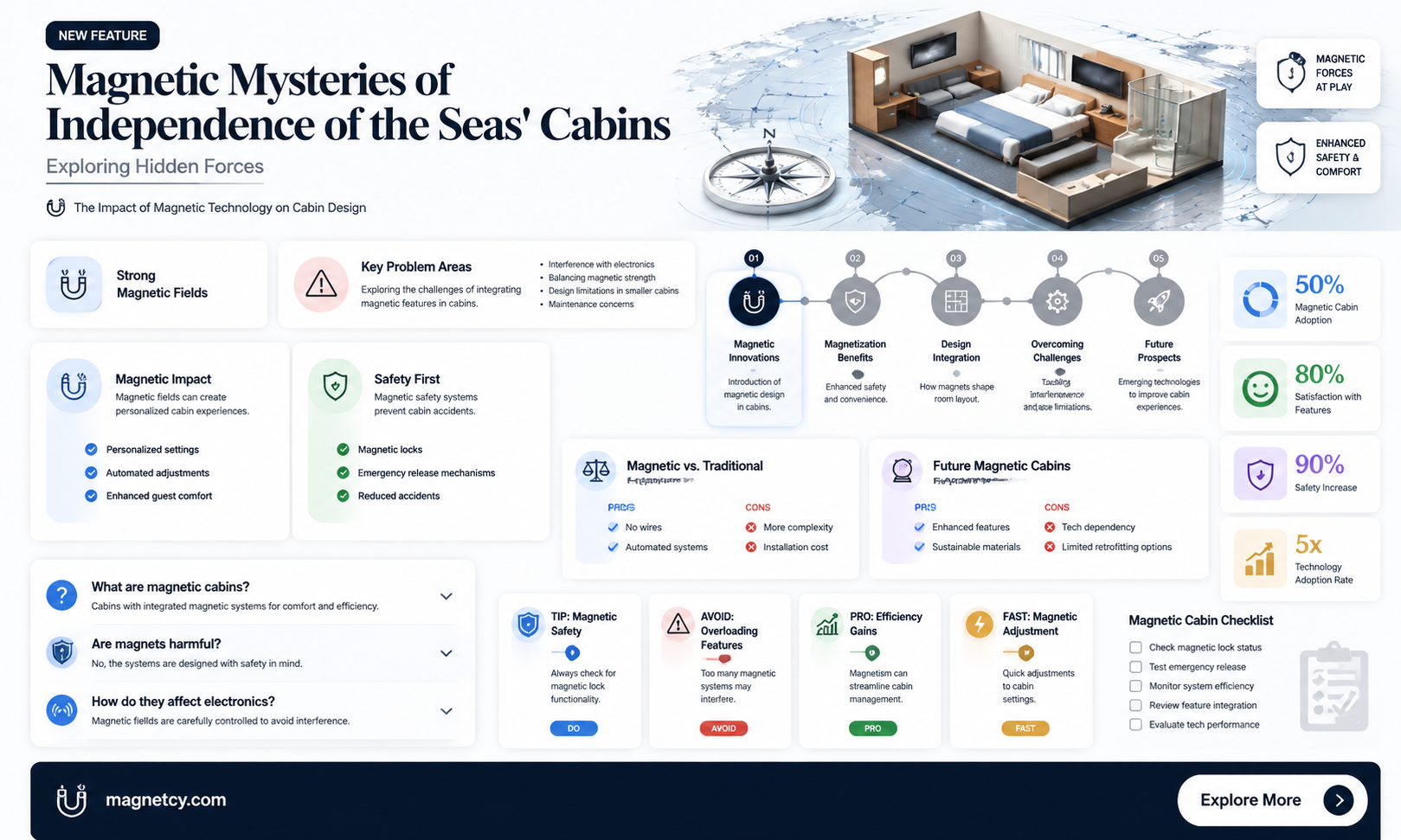 are all rooms on independence if the seas magnetic