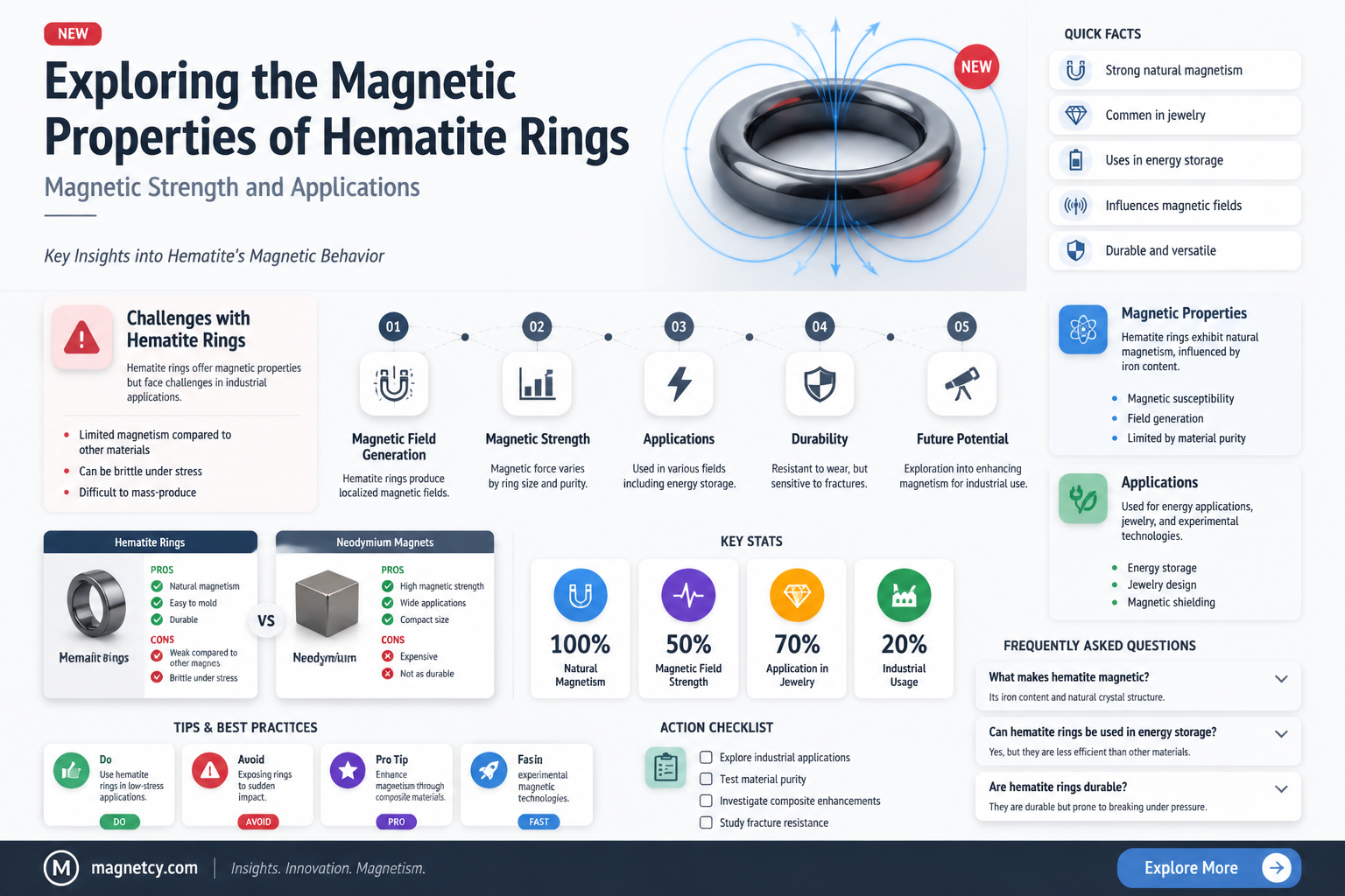 are hematite rings supposed to be magnetic