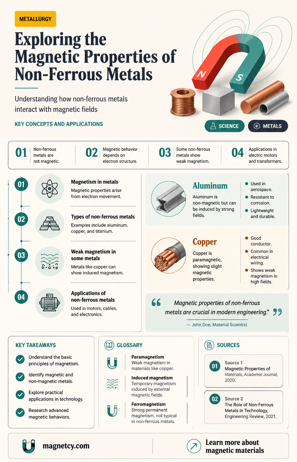 are all non ferrous metals non magnetic