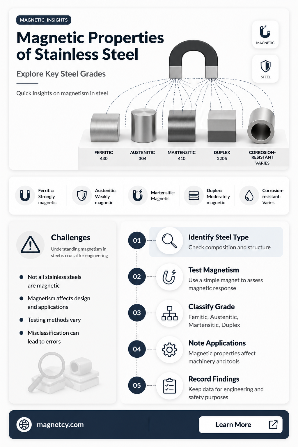 are all grades of stainless steel non magnetic