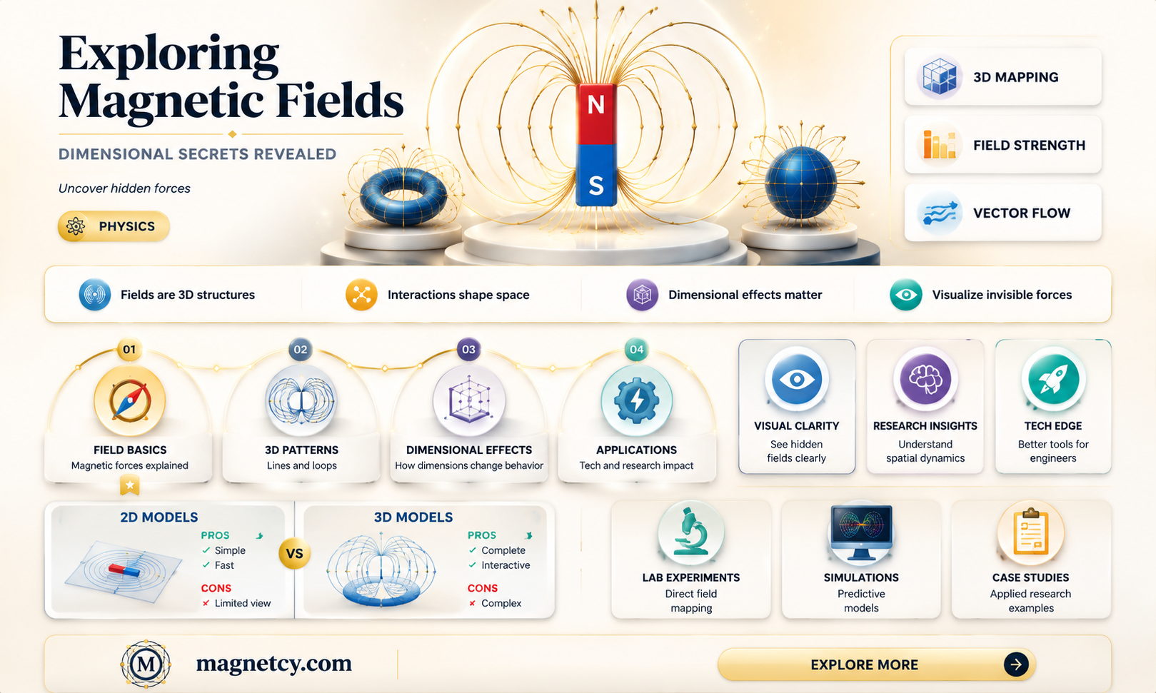 are magnetic fields for dimensional