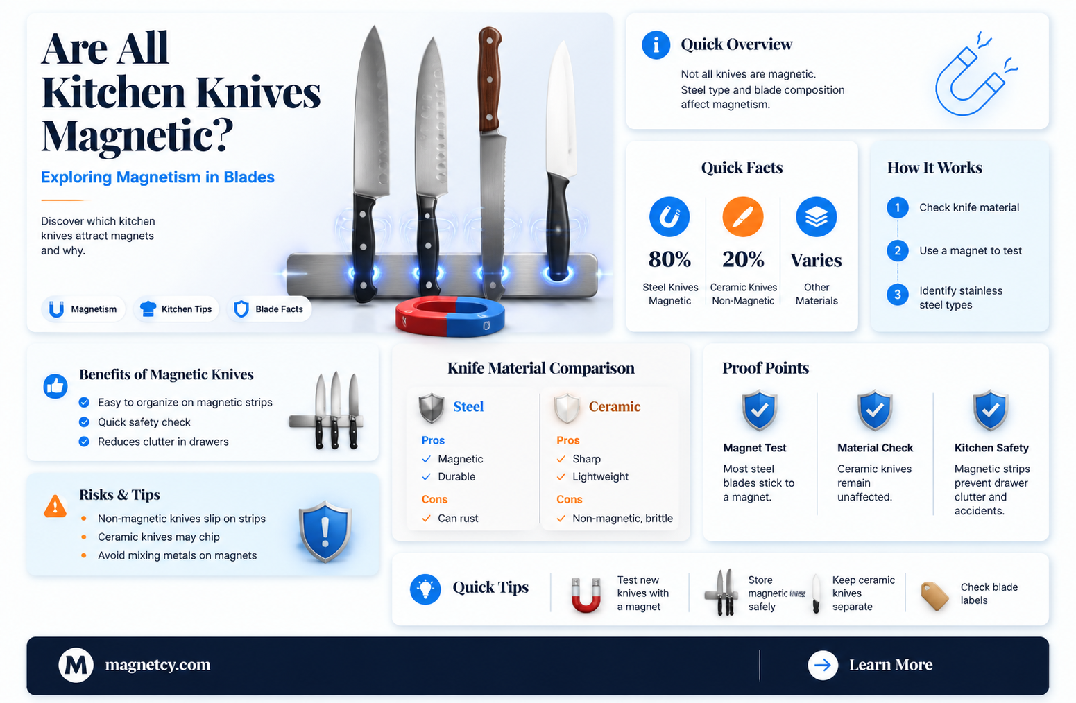 are all kitchen knives magnetic knife bar