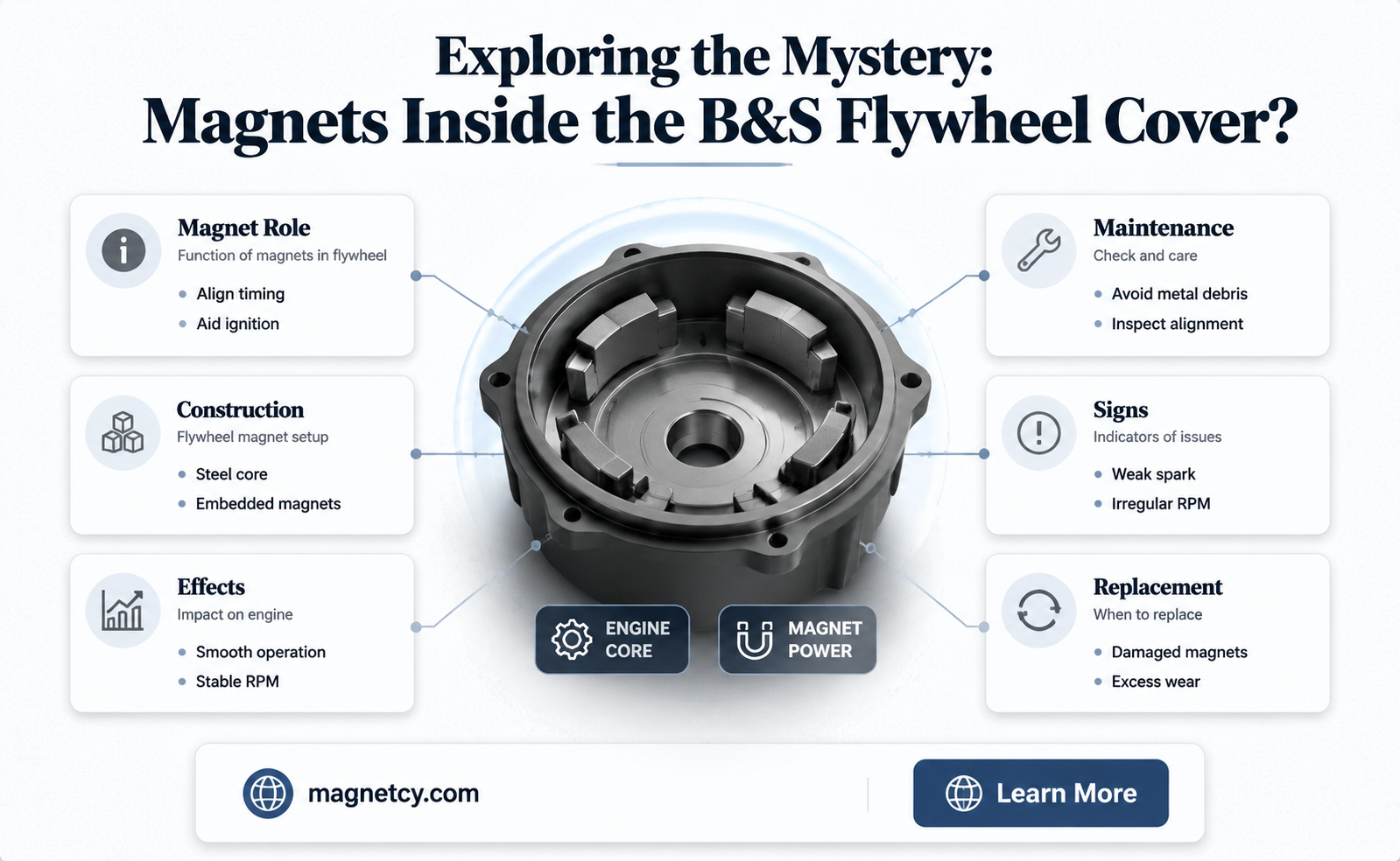 are they magnets inside the flywheel cover b&s