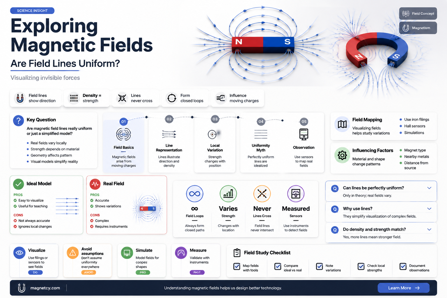 are magnetic field lines uniform