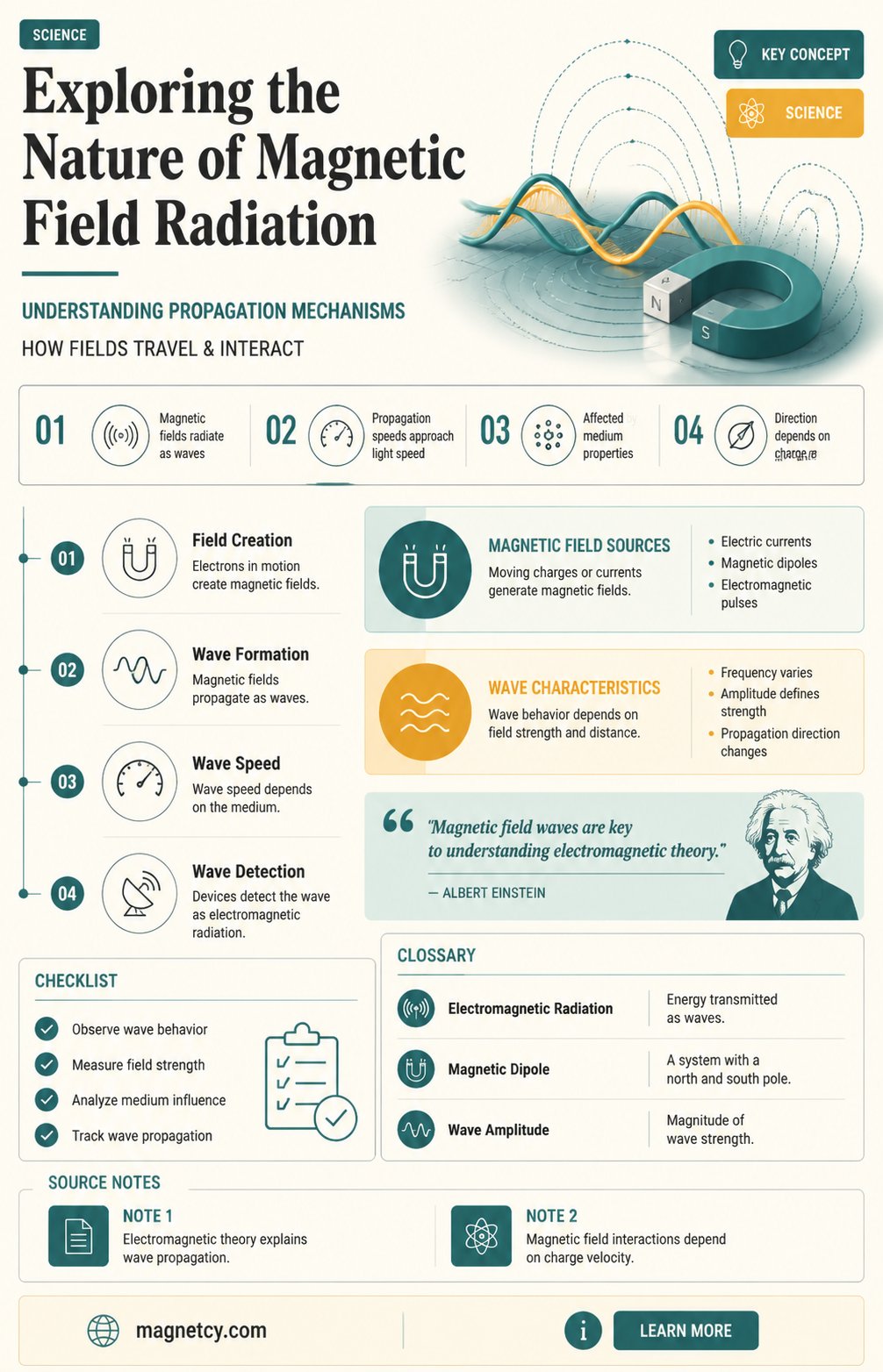 are all propagarting changes in a magnetic fieod radiation