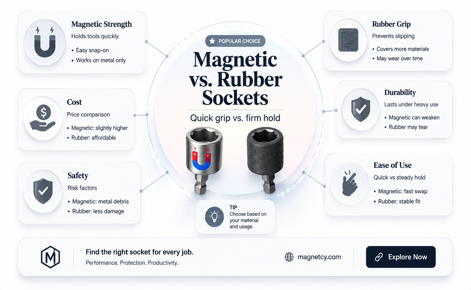 are magnetic sockets better than the rubber