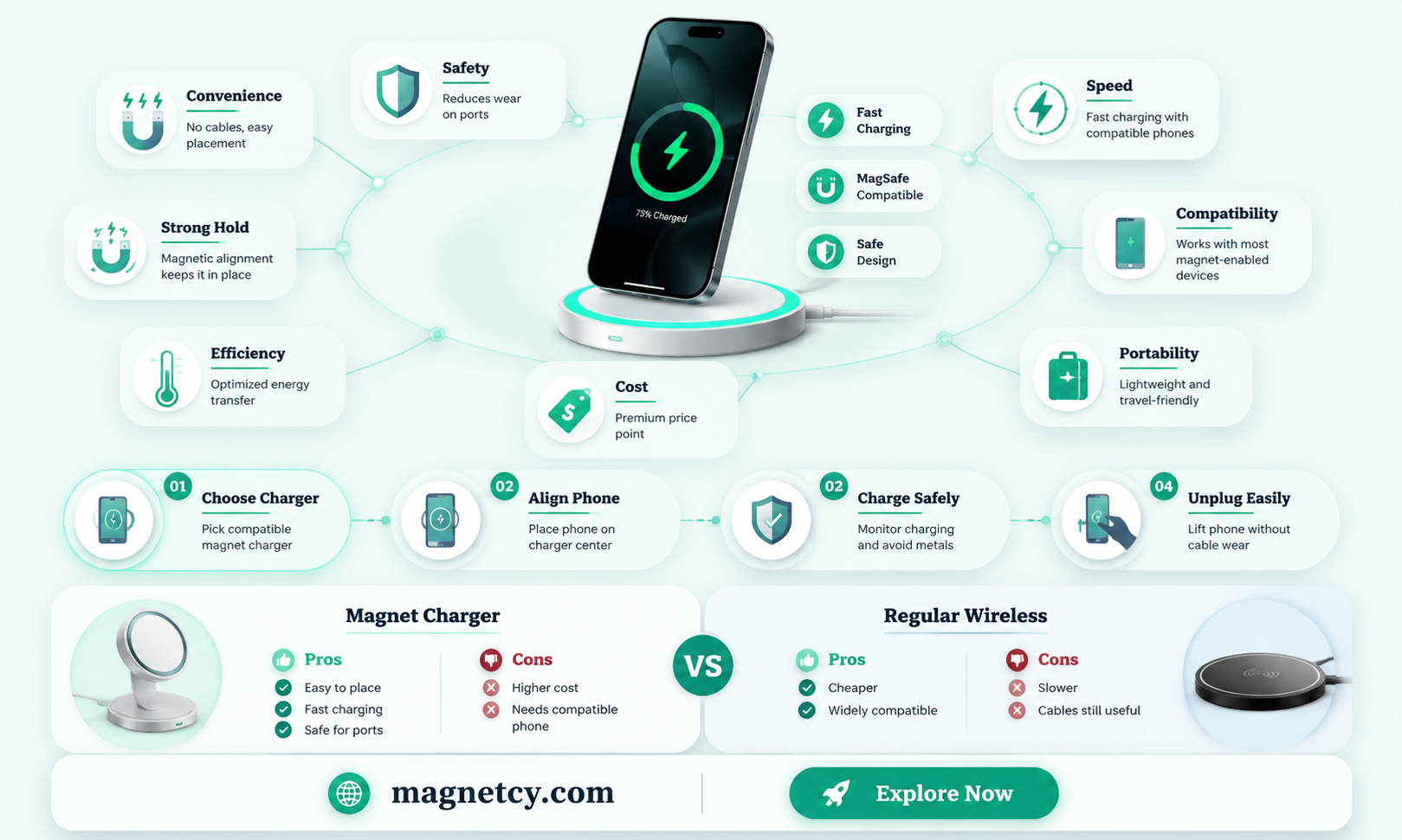 are magnet wireless chargers good for phones