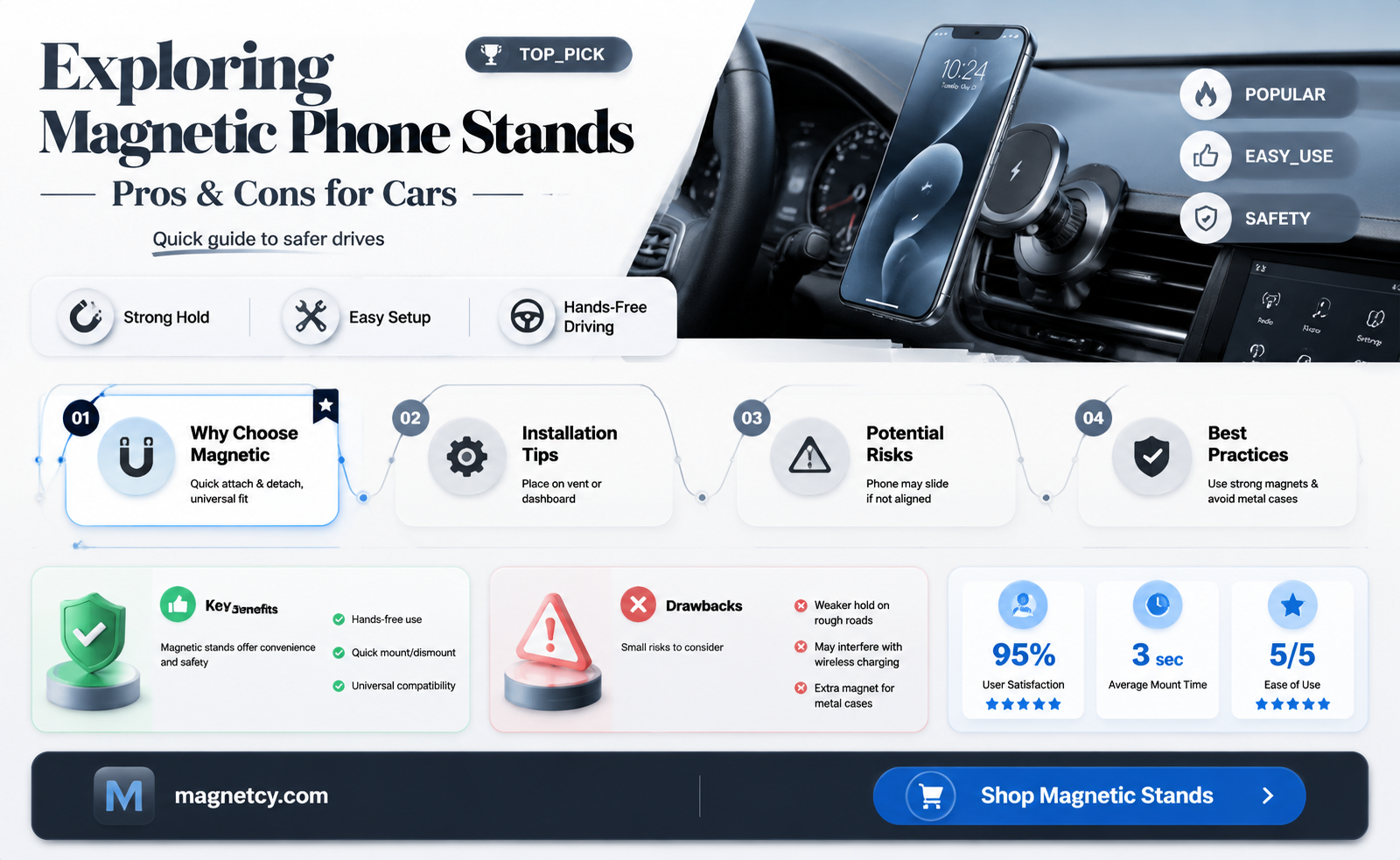 are magnetic phone stand for car bad