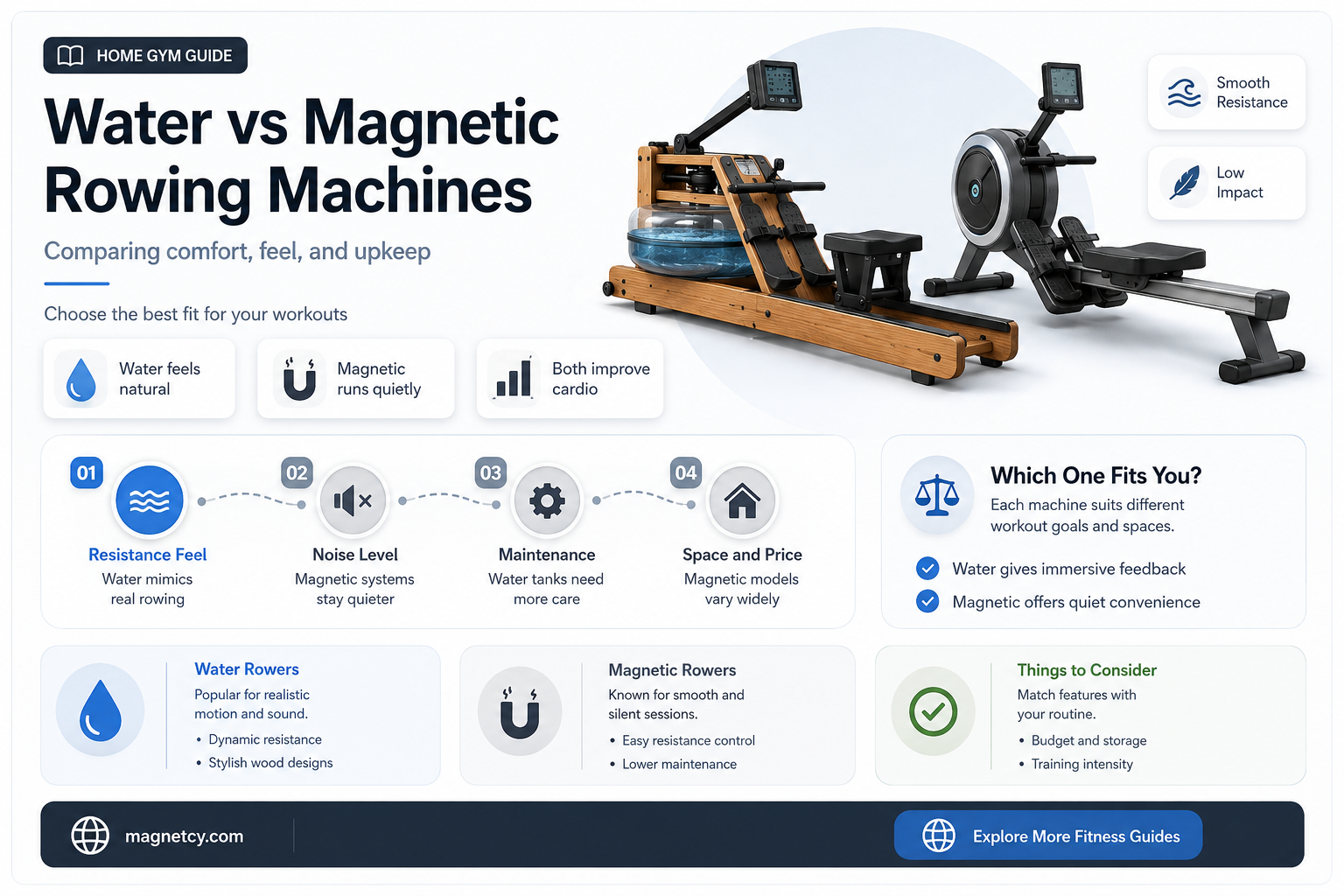 are water rowing machines better than magnetic