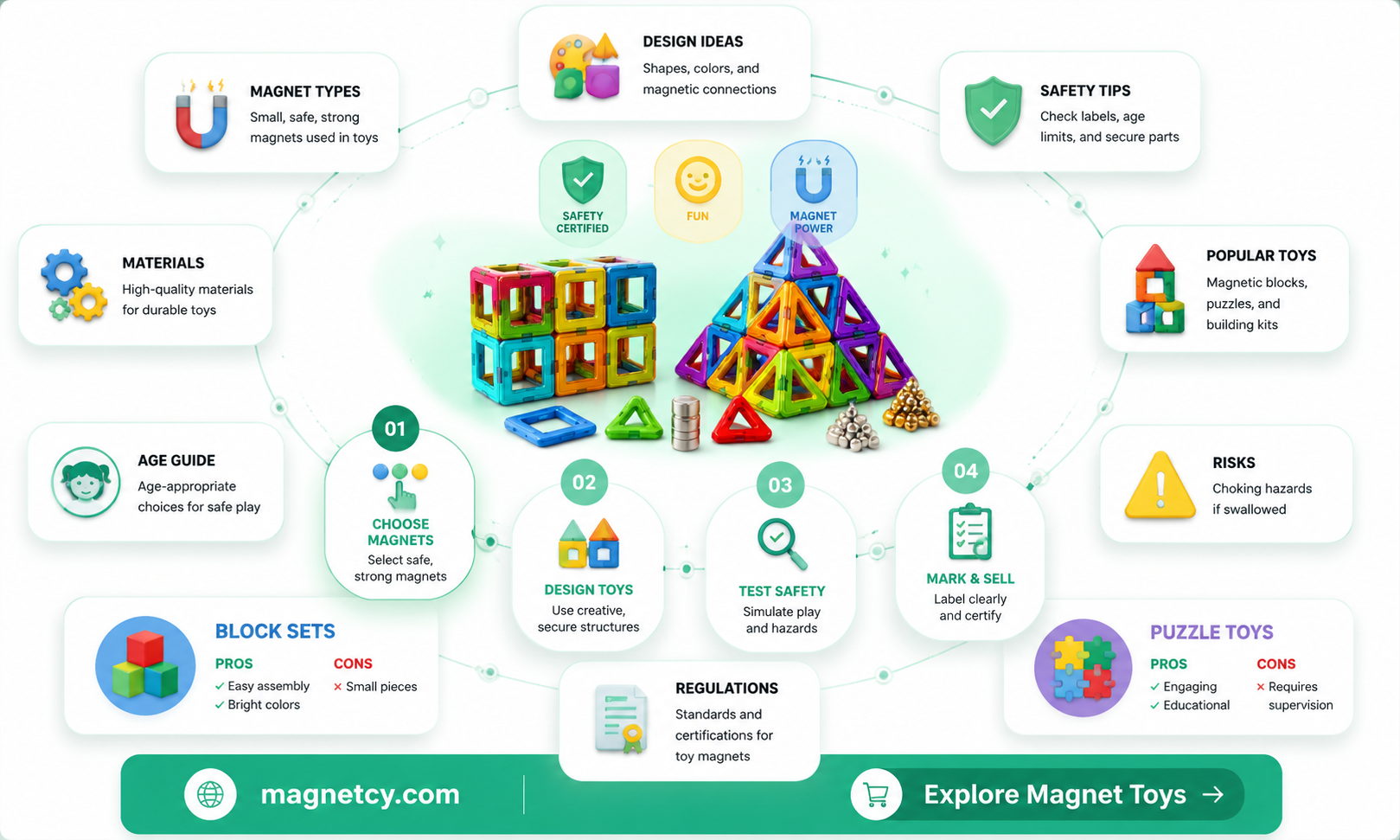 are magnets used in toys