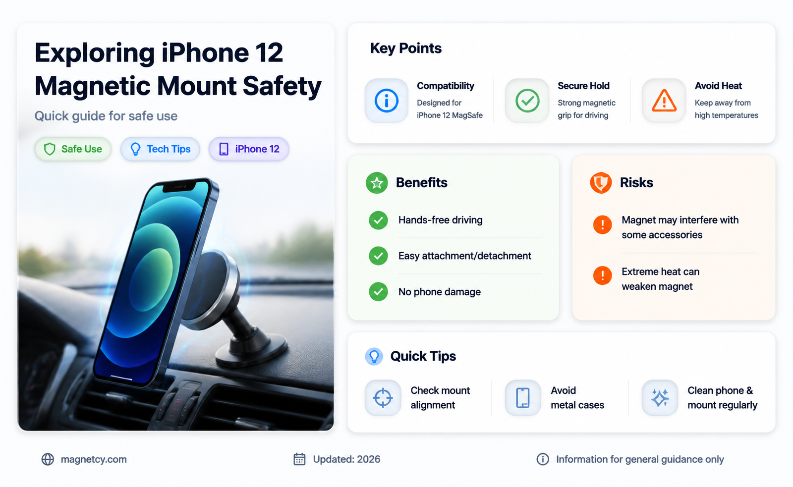 are magnetic car mounts safe for iphone 12