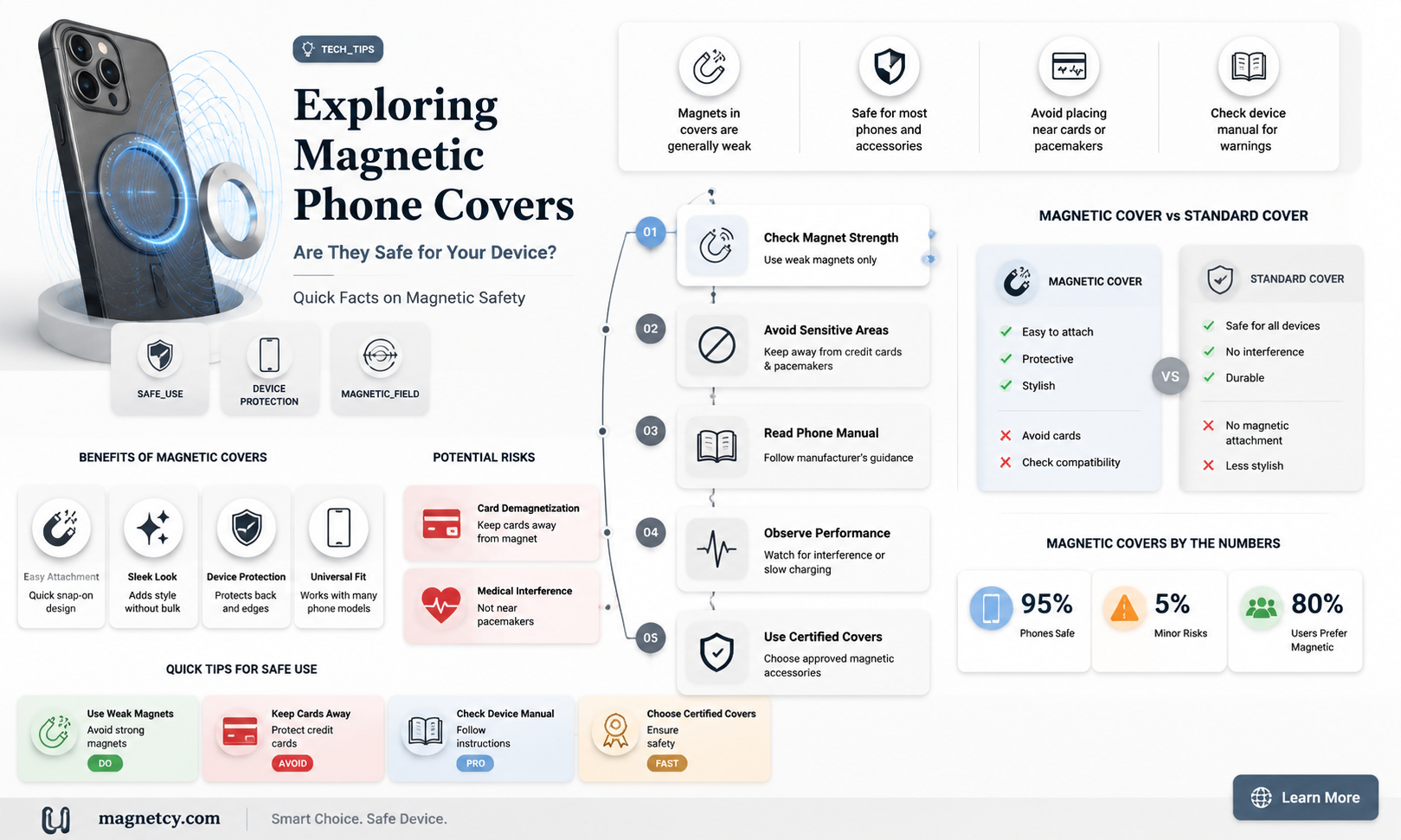 are magnetic covers okay on cell phones