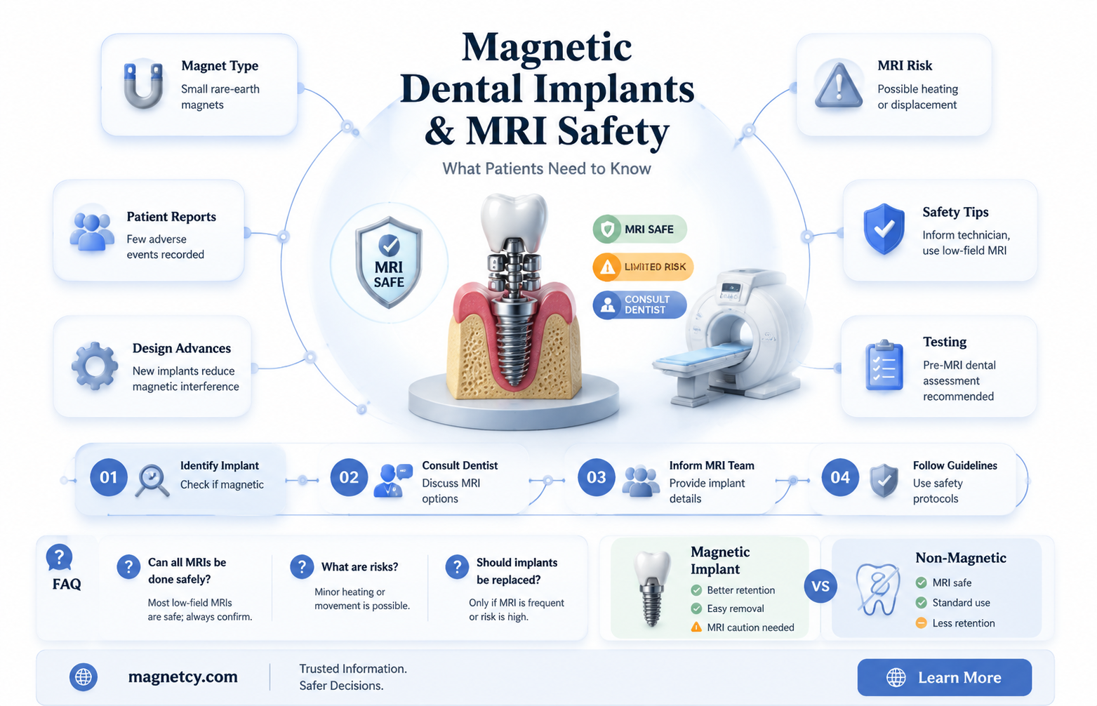 are magnetic dental implants bad for mris