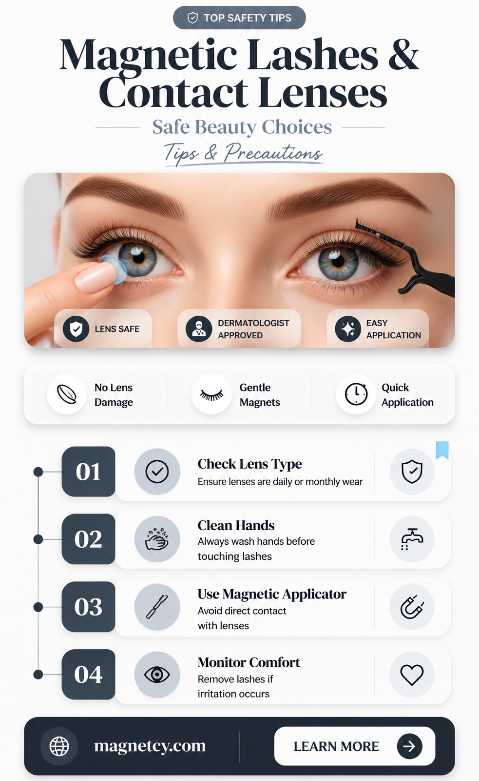 are magnetic lashes safe for contact wearers