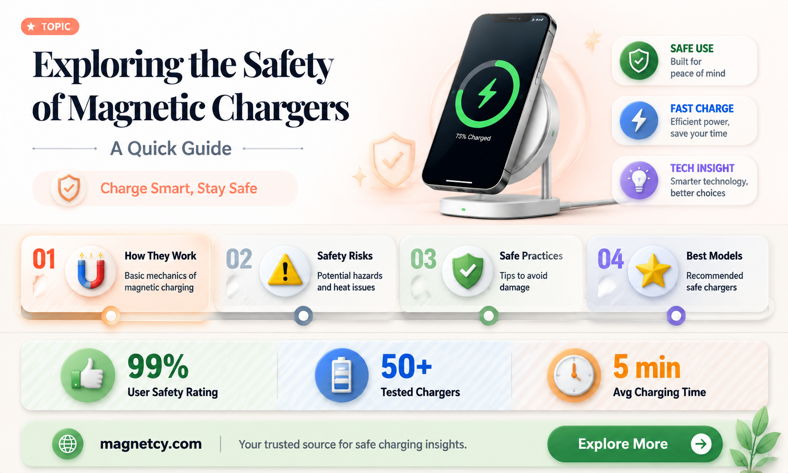are magnetic phone charge safe to leave in phone