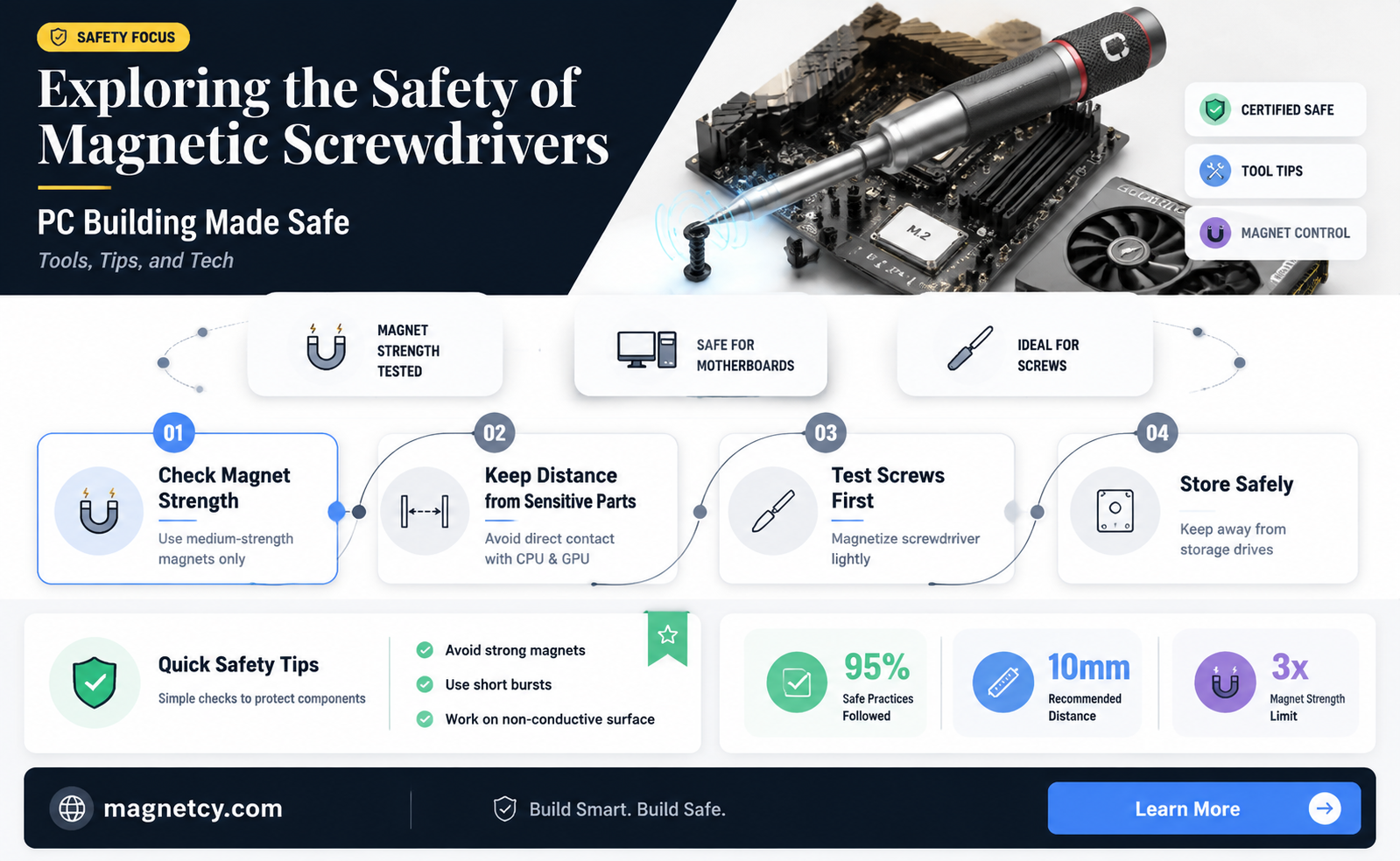 are magnetic screwdrivers safe for pc building