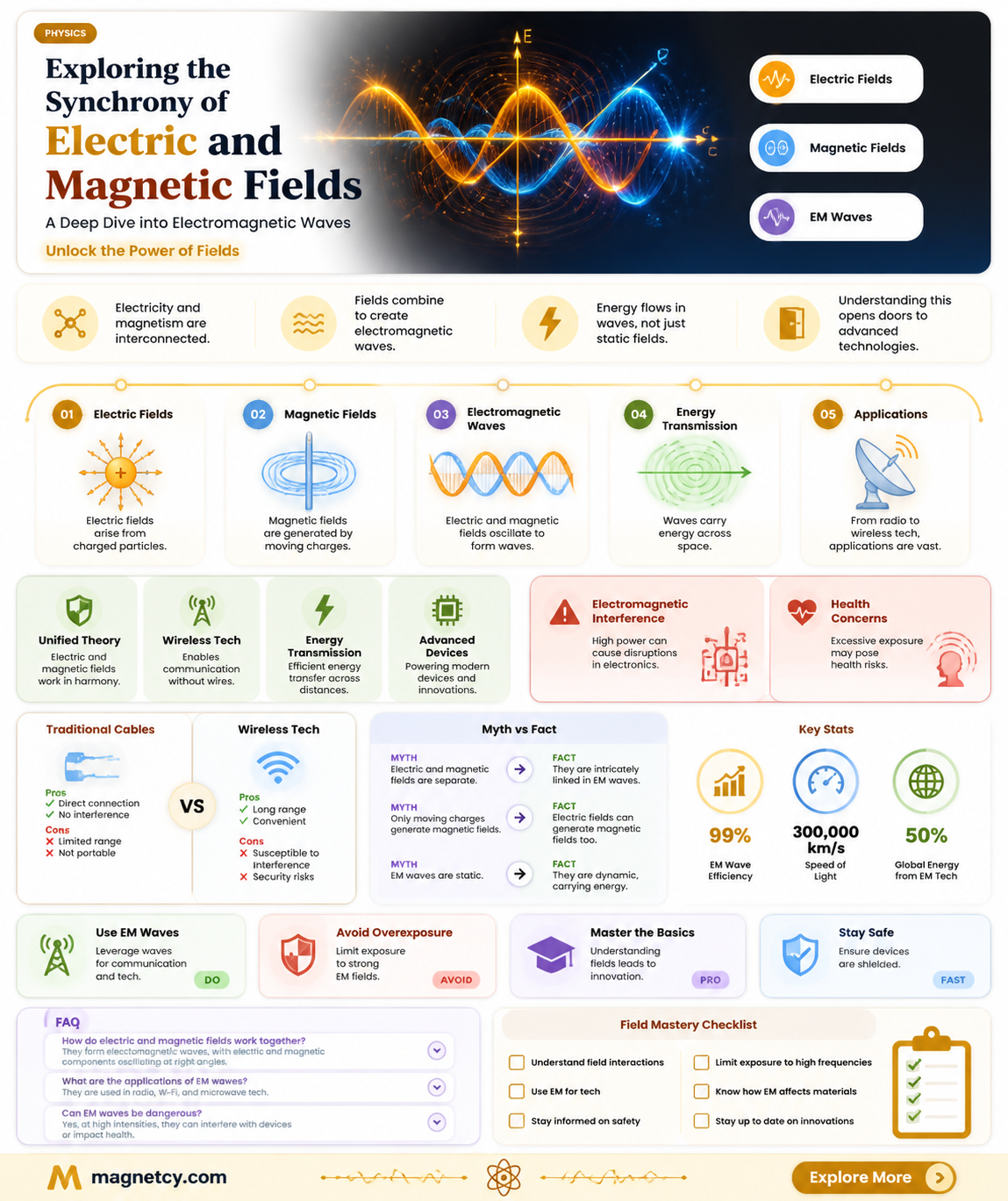 are electric and magnetic fields in phase