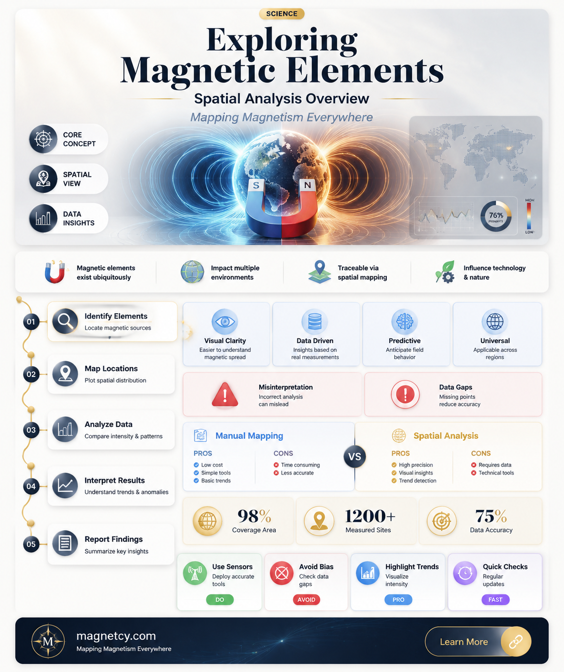 are magnetic elements constant at all places